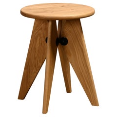 Jean Prouvé Tabouret Solvay / Bois Stool in Solid Natural Oak by Vitra