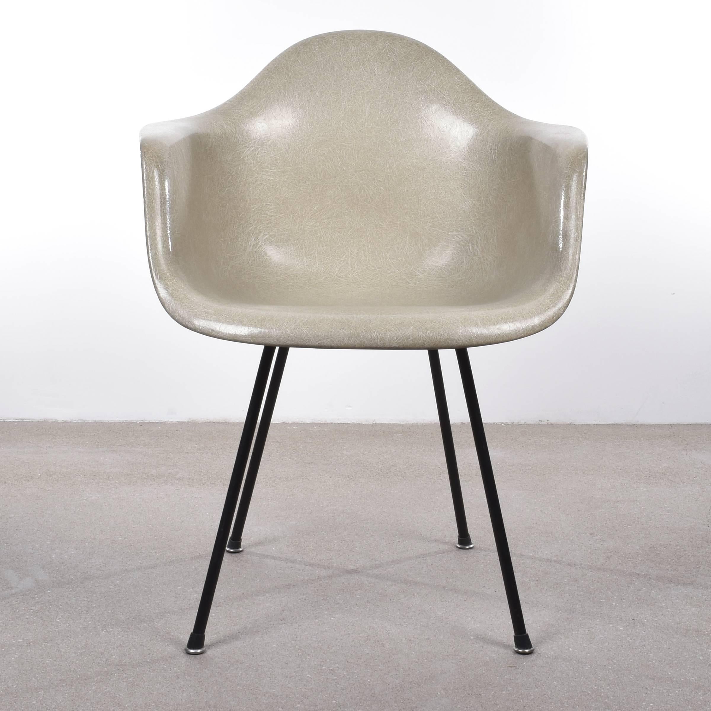 Mid-Century Modern Eames Greige DAX Herman Miller USA 'Zenith Rope' Dining Chair