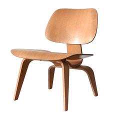 Vintage Eames Lcw Herman Miller Usa Oak Lounge Chair