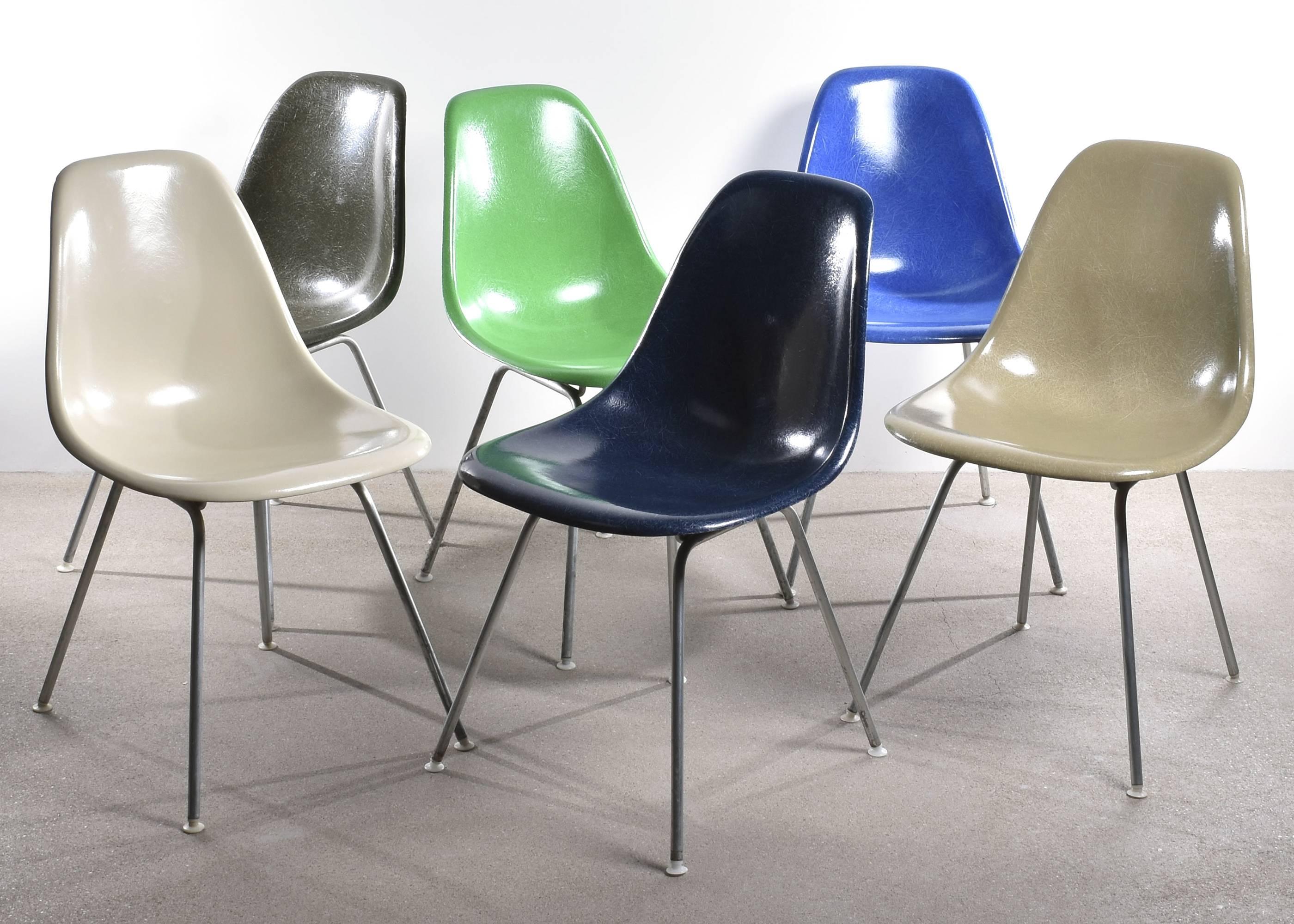 Set of Six Eames DSX Herman Miller USA Chairs In Good Condition In Amsterdam, NL