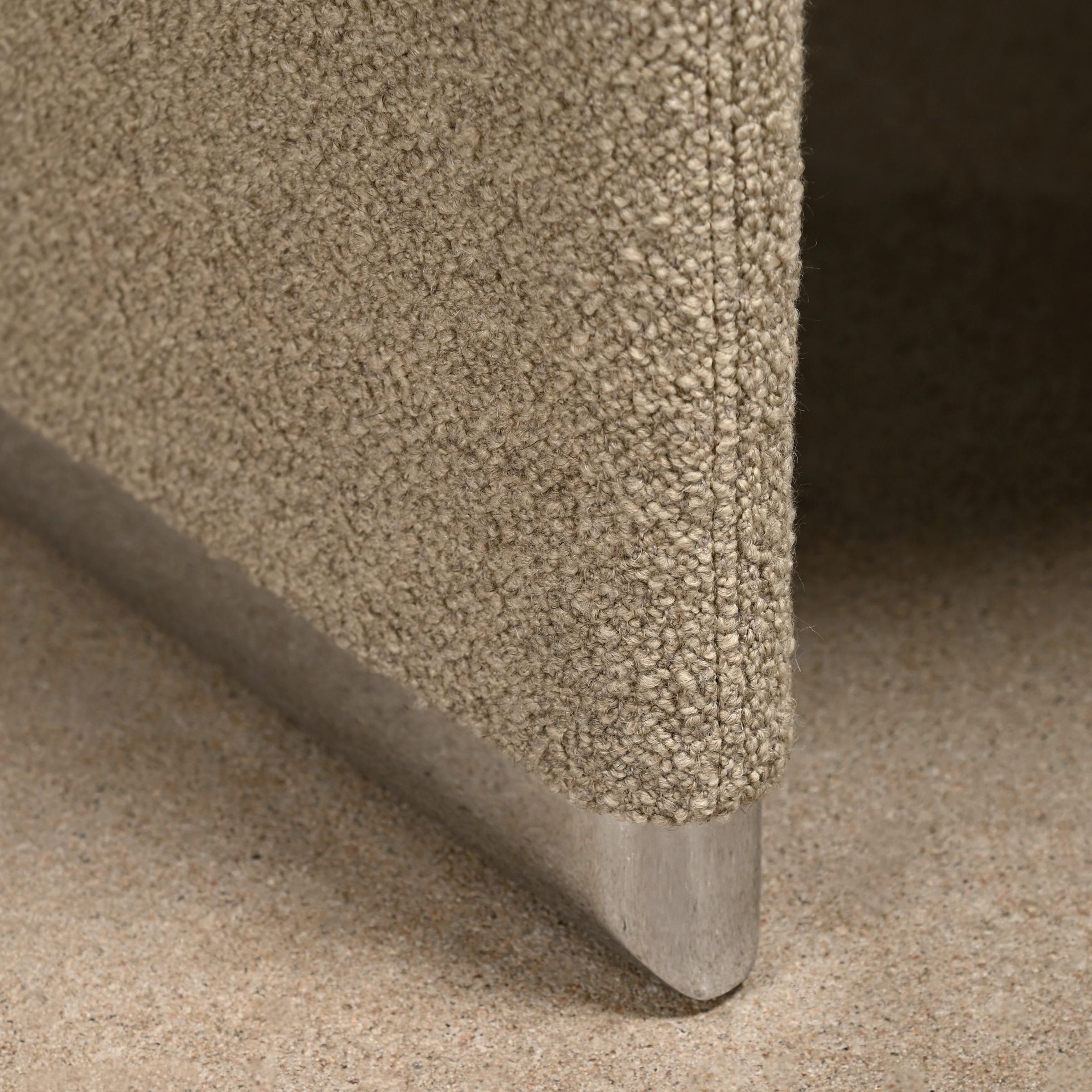 Giancarlo Piretti Alky Lounge Chair in lana bouclé grigio pietra, Anonima Castelli in vendita 6
