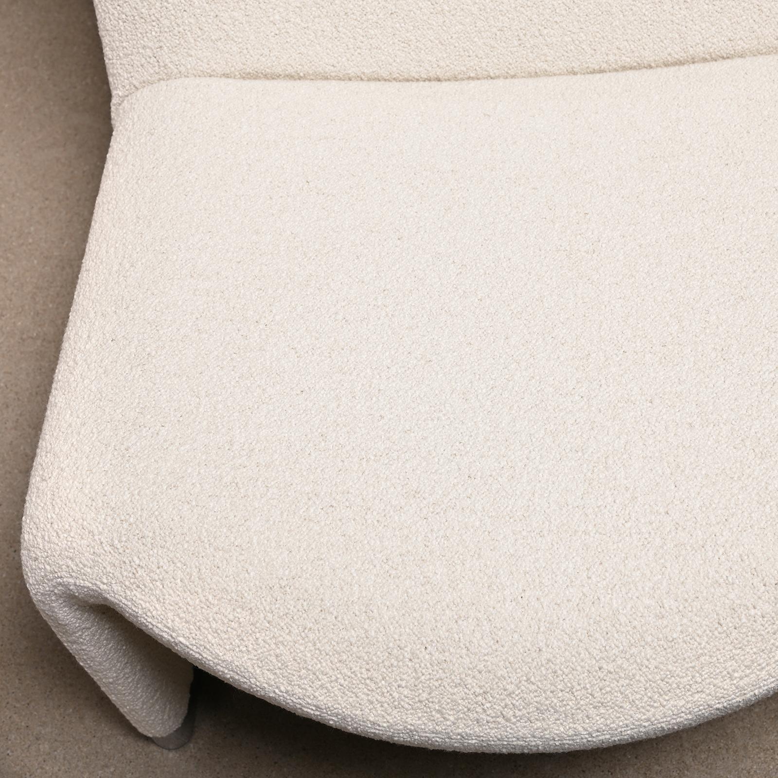 Chaise longue Giancarlo Piretti Alky en laine bouclée blanche, Anonima Castelli en vente 2