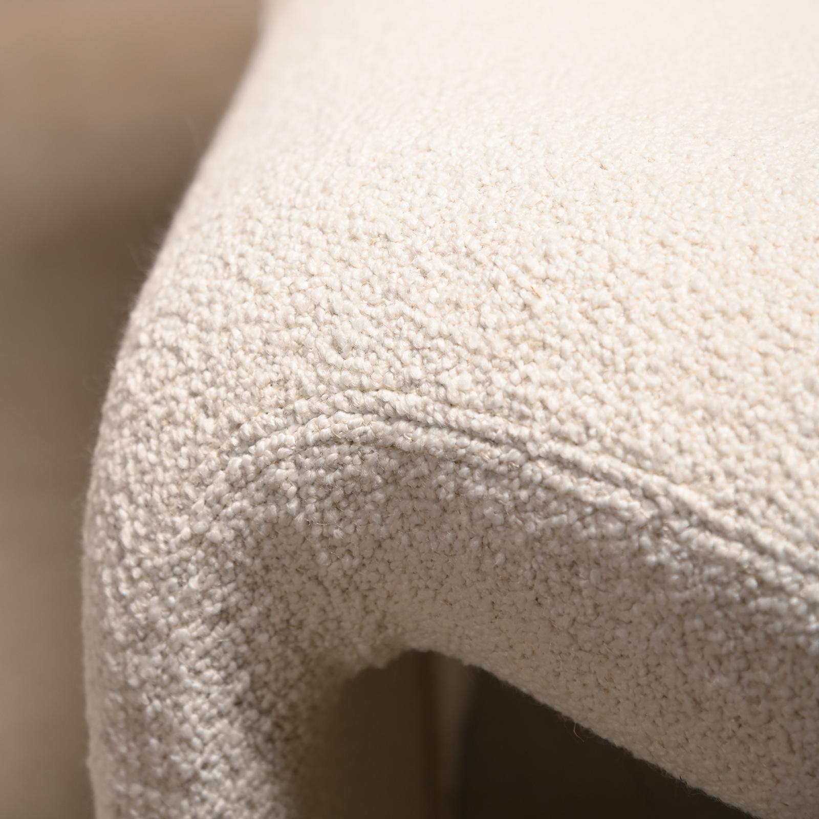 Chaise longue Giancarlo Piretti Alky en laine bouclée blanche, Anonima Castelli en vente 3