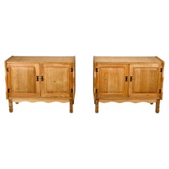 Danish Mid-Century Henning Kjærnulf Oak Bedside Cabinets or Sideboards, Denmark