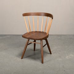 George Nakashima N19 Straight Chair in Walnut and Hickory for Knoll Studio