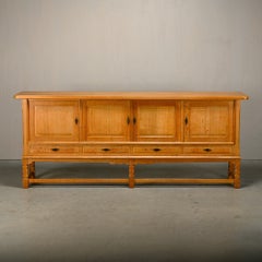 Henning Kjærnulf Mid-Century Brutalist large Sideboard in Oak, 1960s