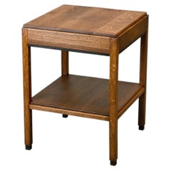 Dutch Modernist Art Deco Amsterdam School side table or bedside tables solid Oak