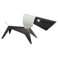 Jean Boris Lacroix Dog Lamp / Table Lamp black and white for Disderot France