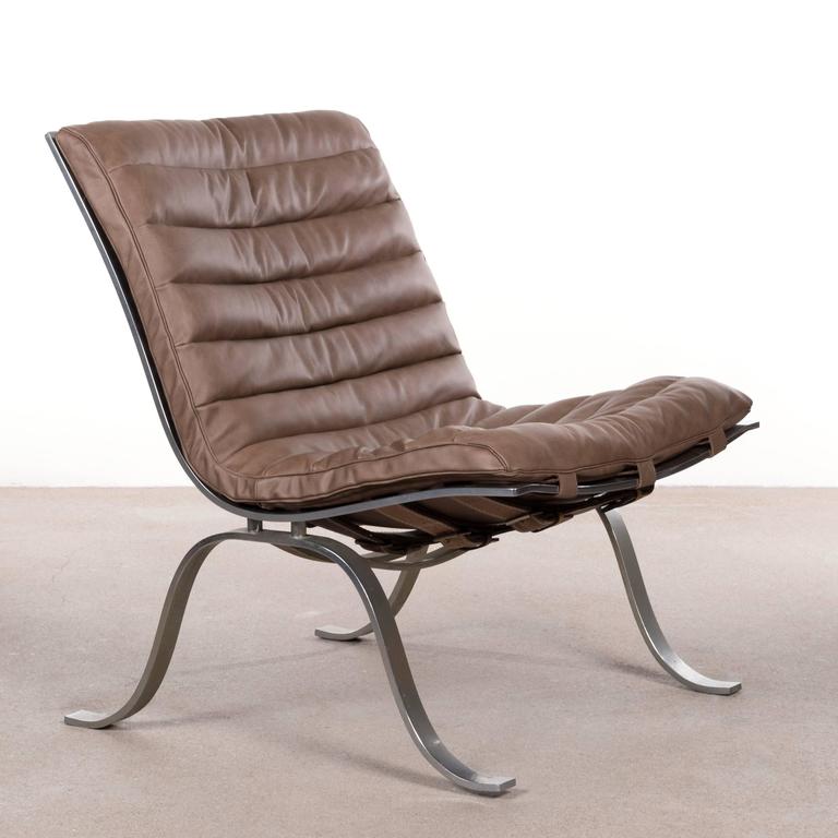 Arne Norell Ariet Leather Lounge Chair, Sweden at 1stDibs