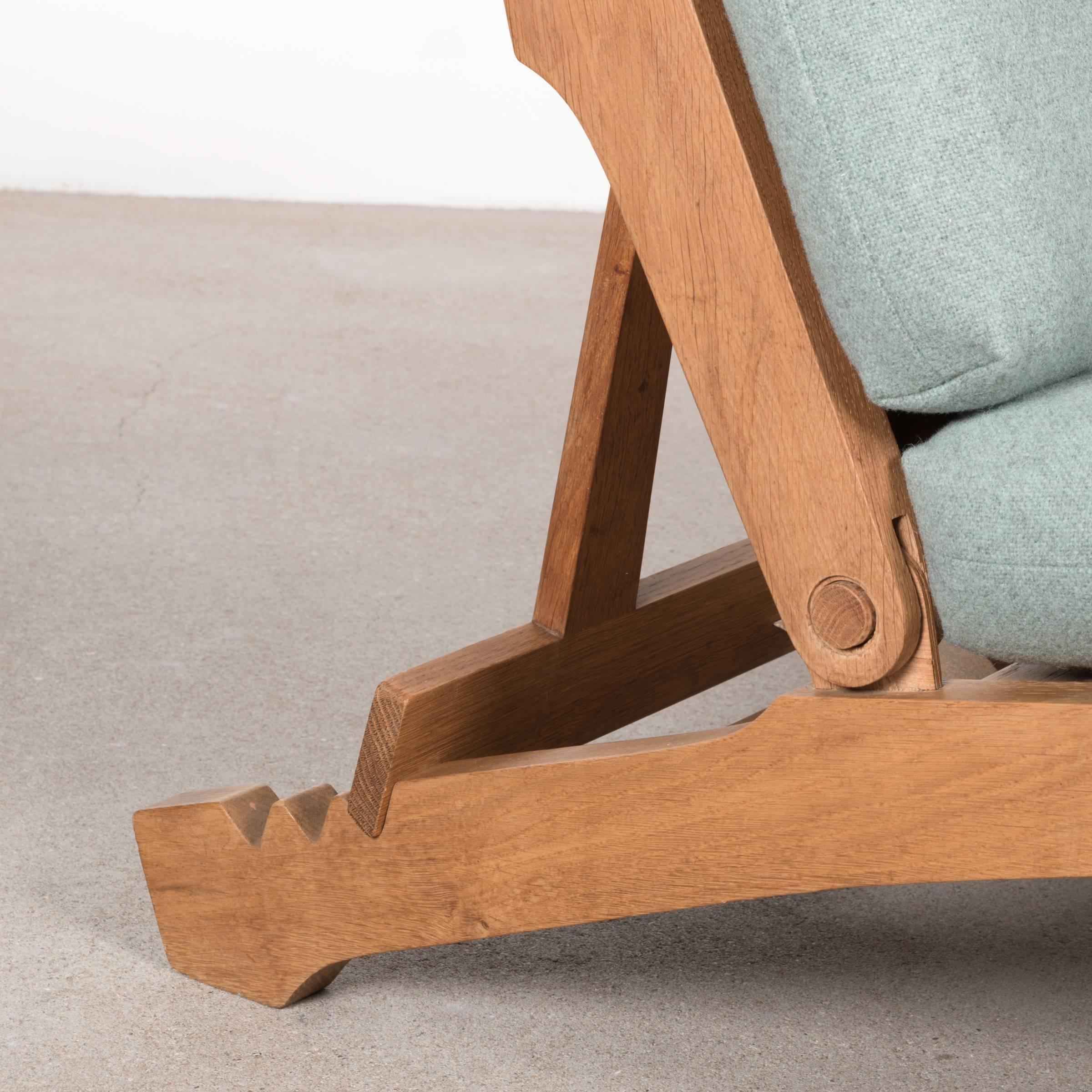 Mid-20th Century Hans Wegner Ap71 Lounge Chair with Green Kvadrat Fabric for AP Stolen, Denmark