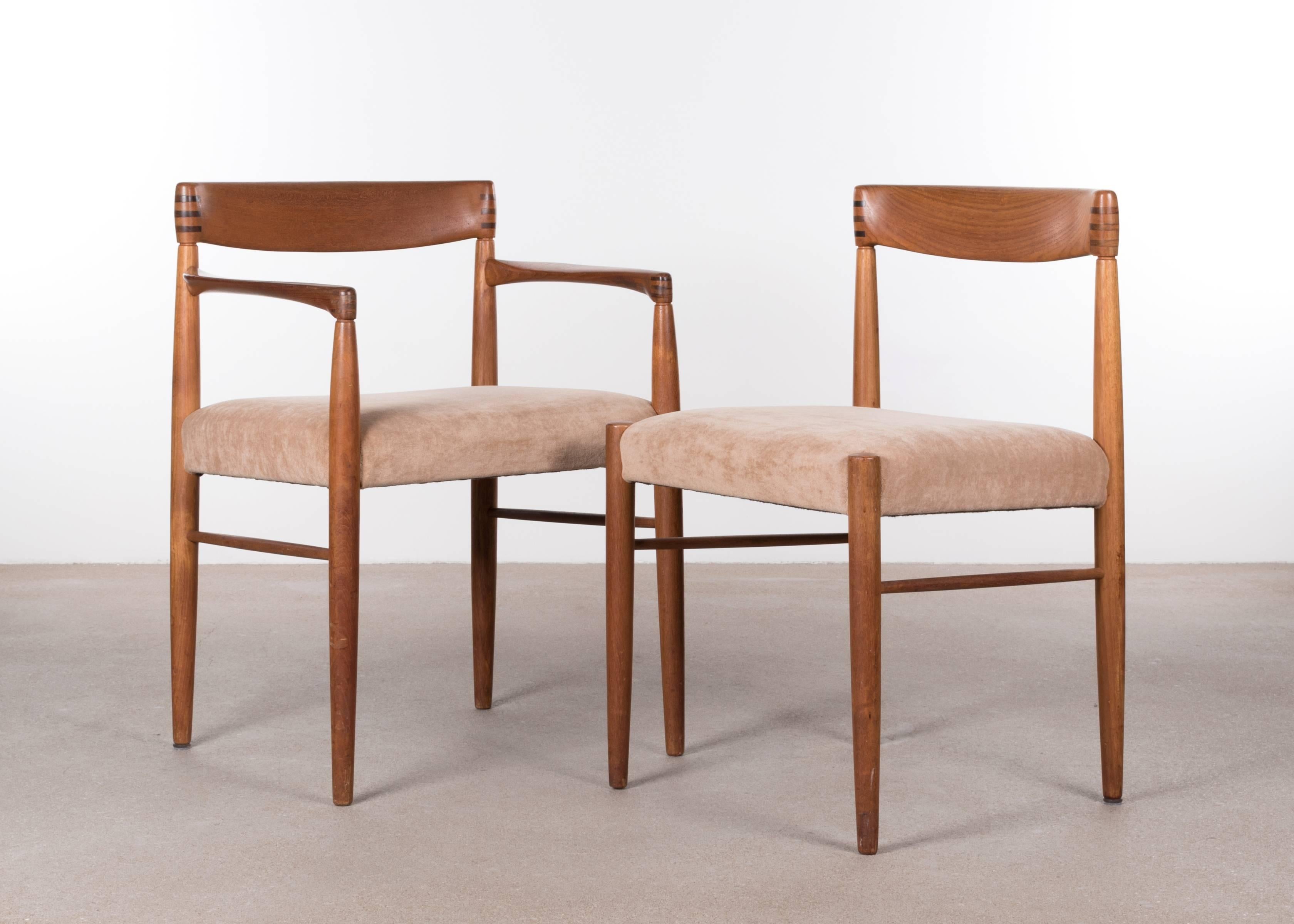 Scandinavian Modern H.W. Klein Teak Dining Chairs for Bramin Mobler, Denmark, 1965