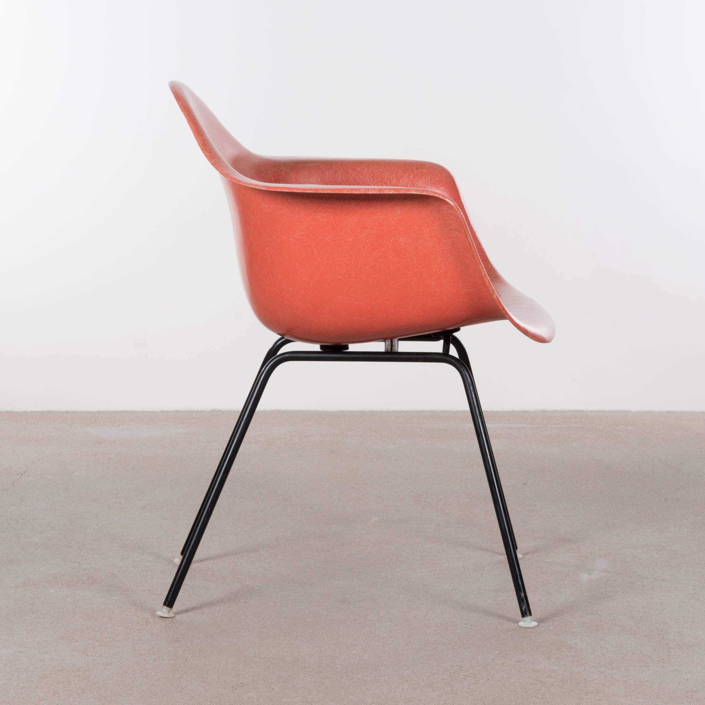 Mid-Century Modern Eames Salmon Dax Dining Chair for Herman Miller, 1958