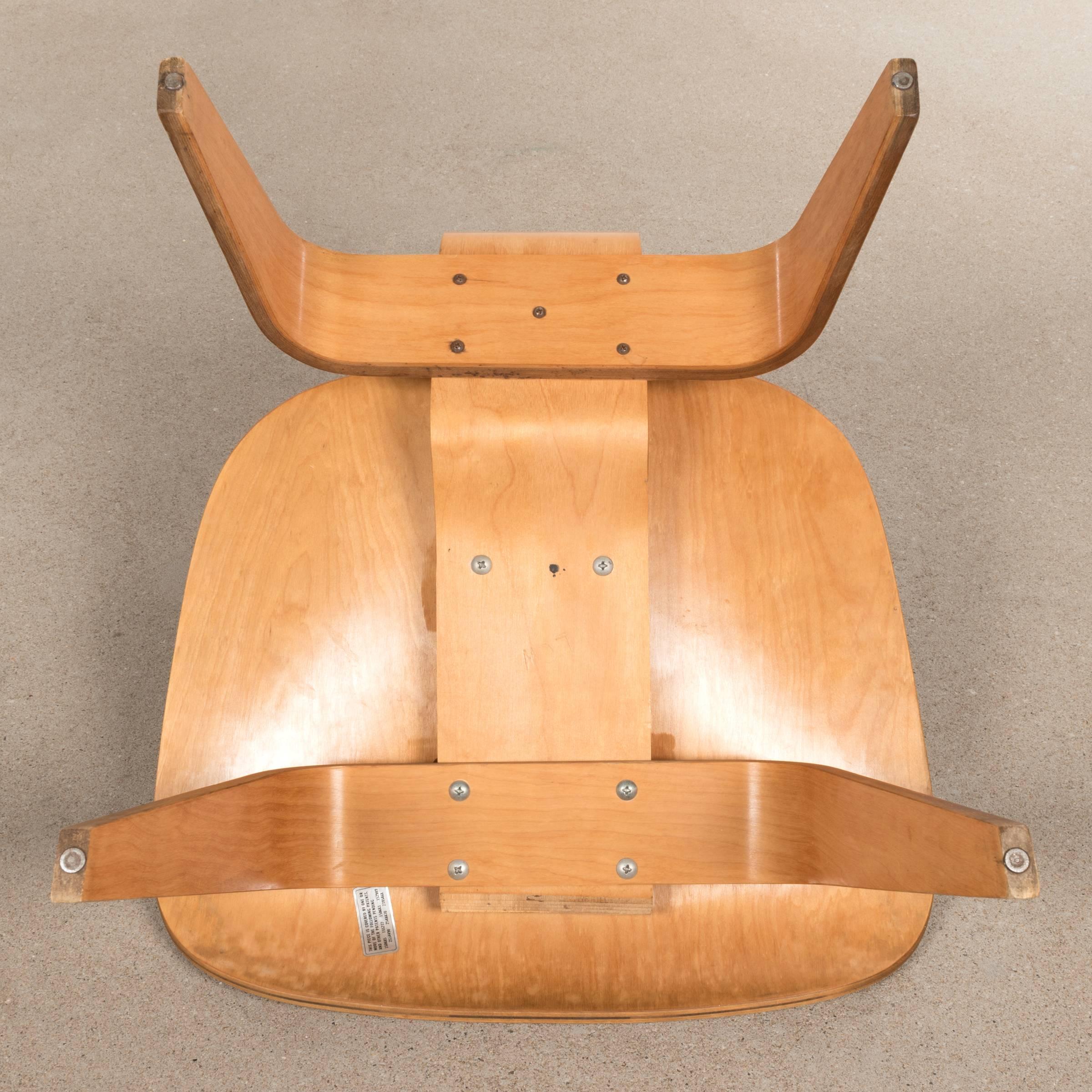Mid-Century Modern Eames LCW Maple Lounge Chair for Herman Miller