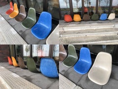 Set of Six Eames Multi-Color DSW Herman Miller Chairs for Joel