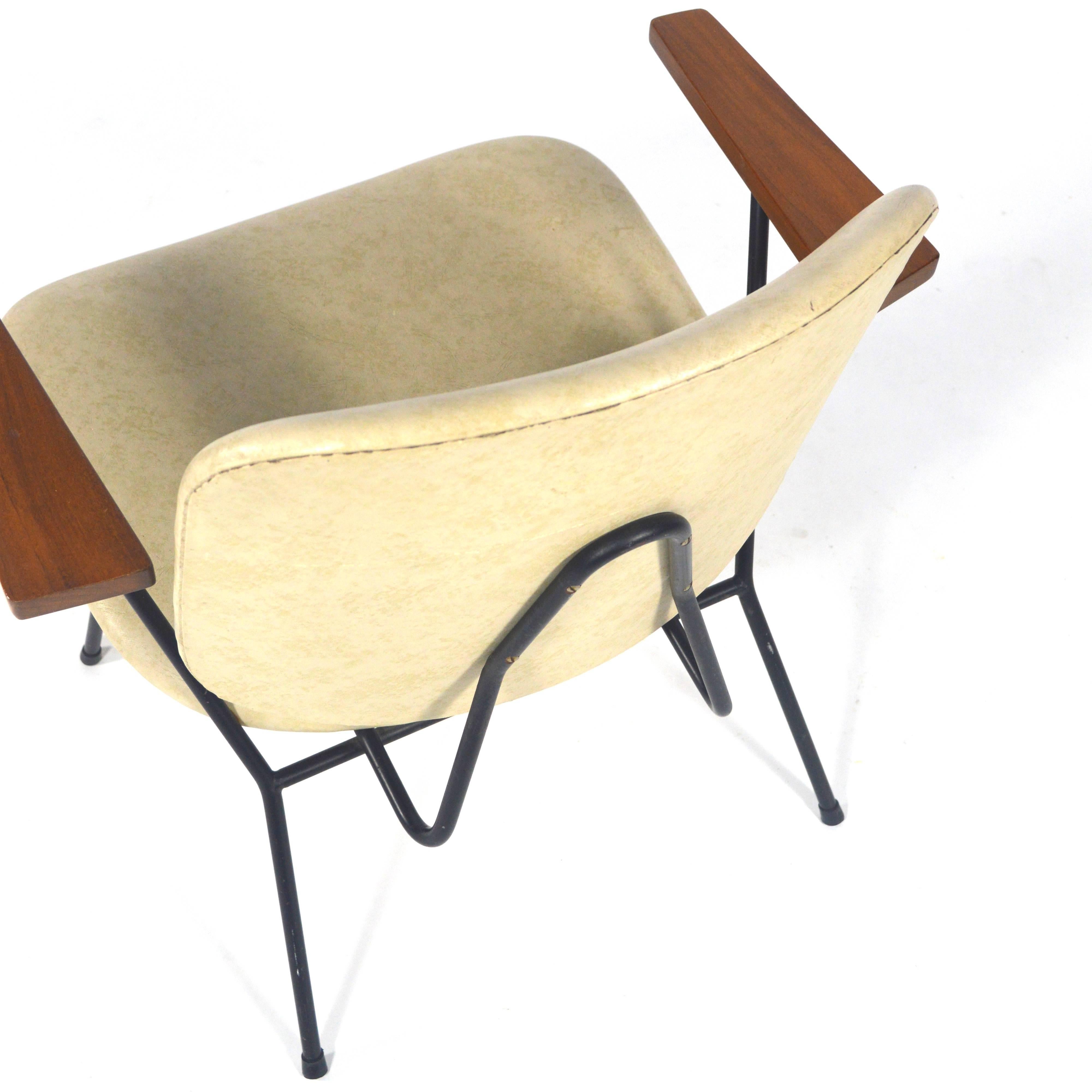 Faux Leather Willem H. Gispen for Kembo Lounge Chair, Netherlands, 1950s