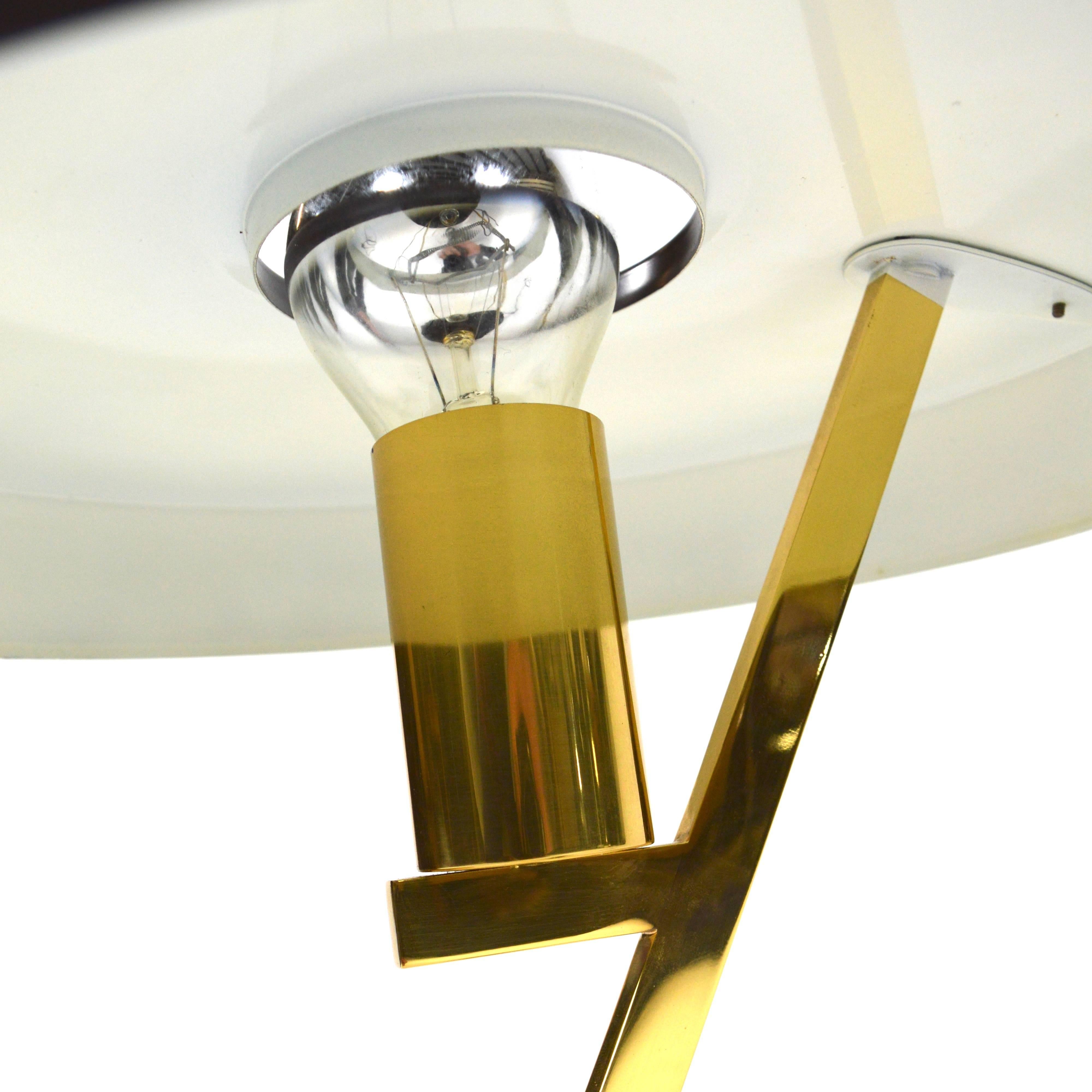 Louis Kalff for Philips Z-Shaped Brass Desk Lamp 4