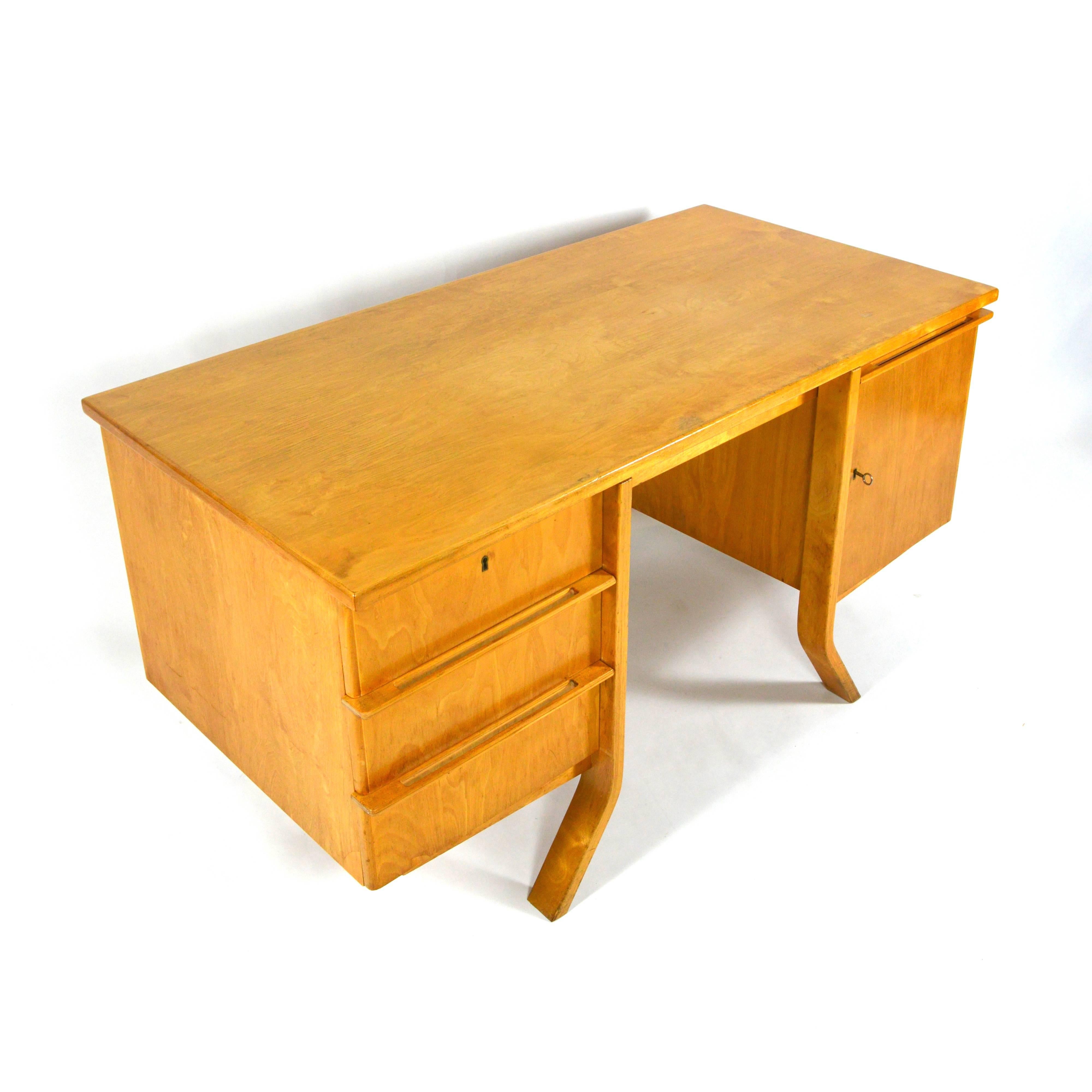 Cees Braakman EB04 Birch Desk for Pastoe, circa 1950 3