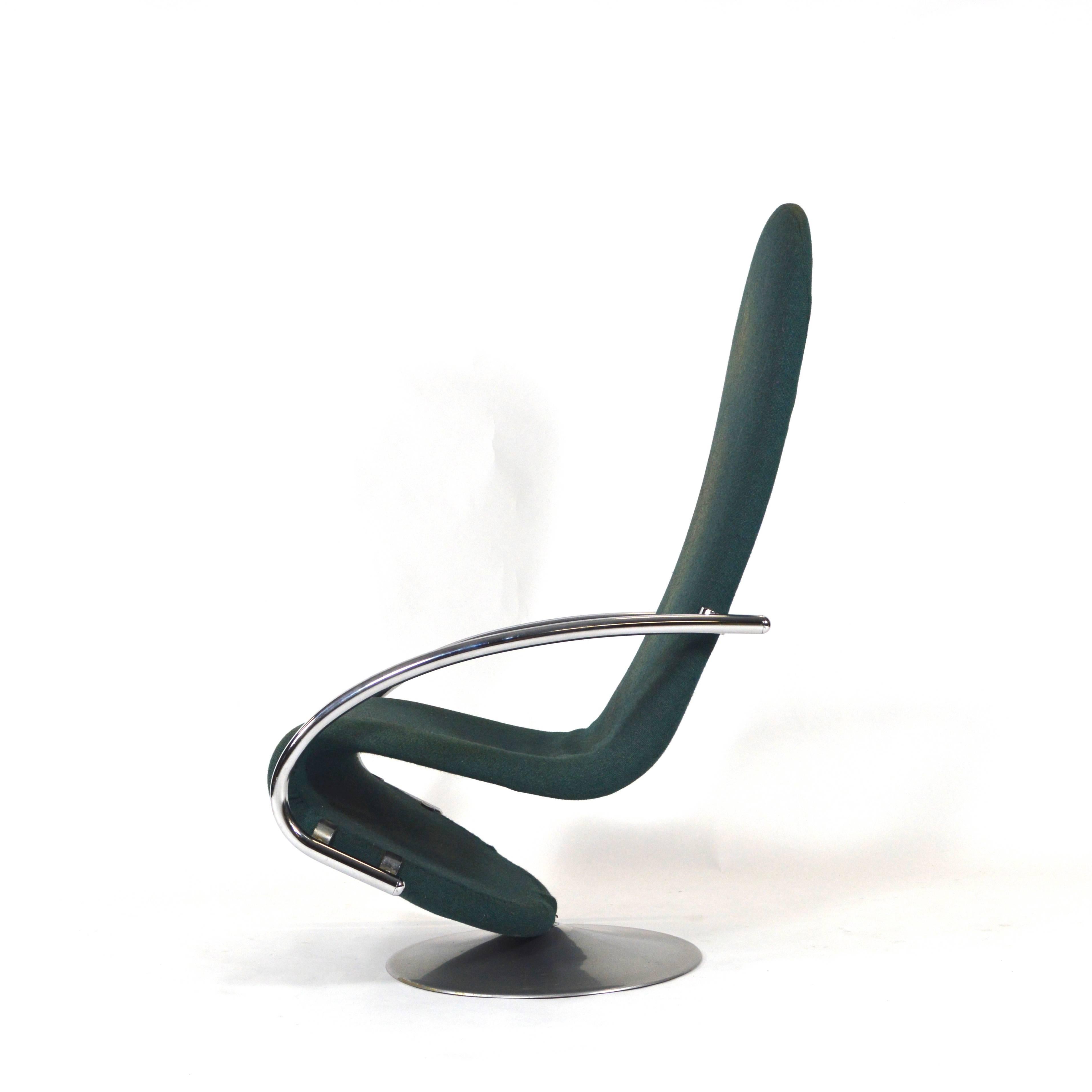 Scandinavian Modern Verner Panton 1-2-3 Swivel Lounge Chair for Fritz Hansen - 1973