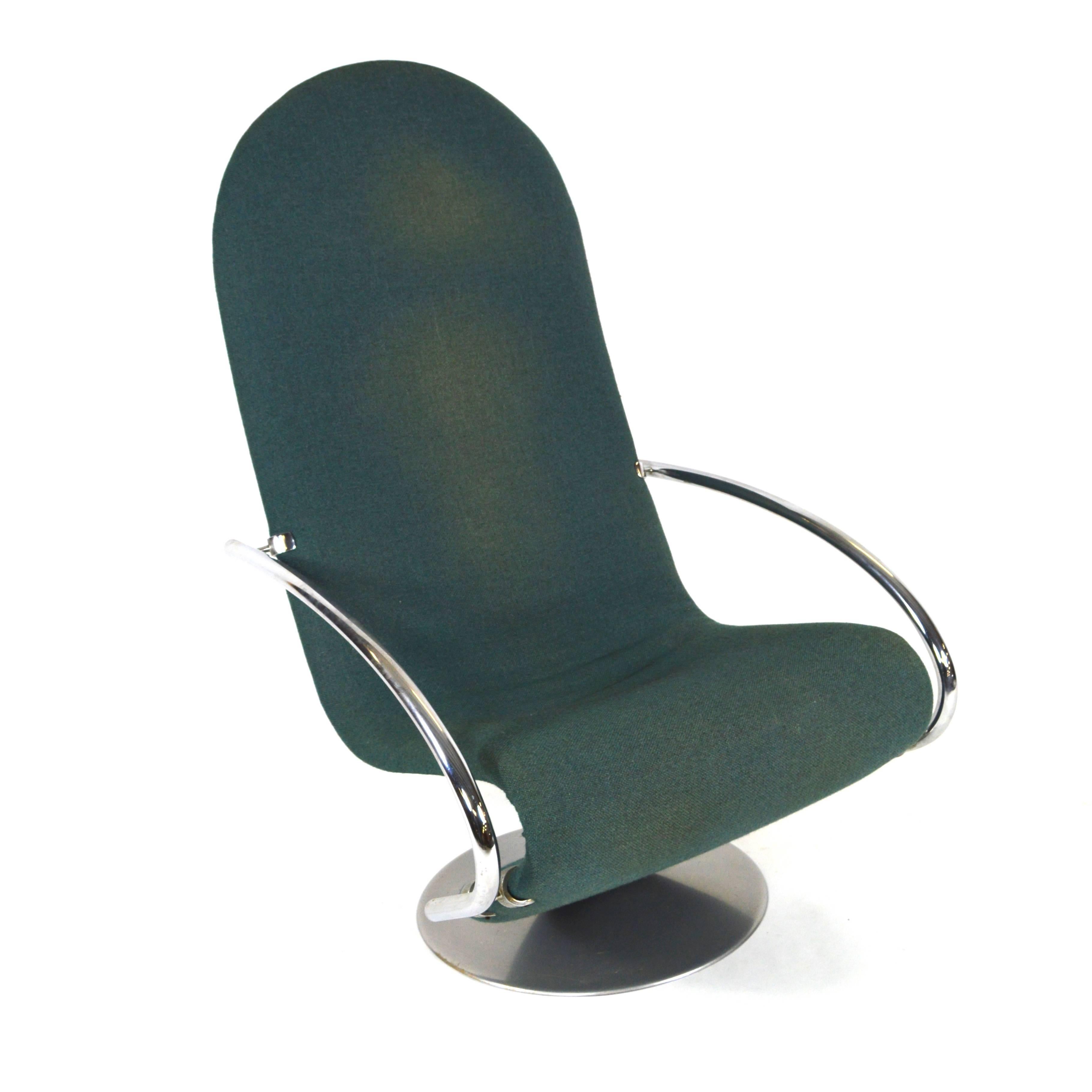 Fabric Verner Panton 1-2-3 Swivel Lounge Chair for Fritz Hansen - 1973