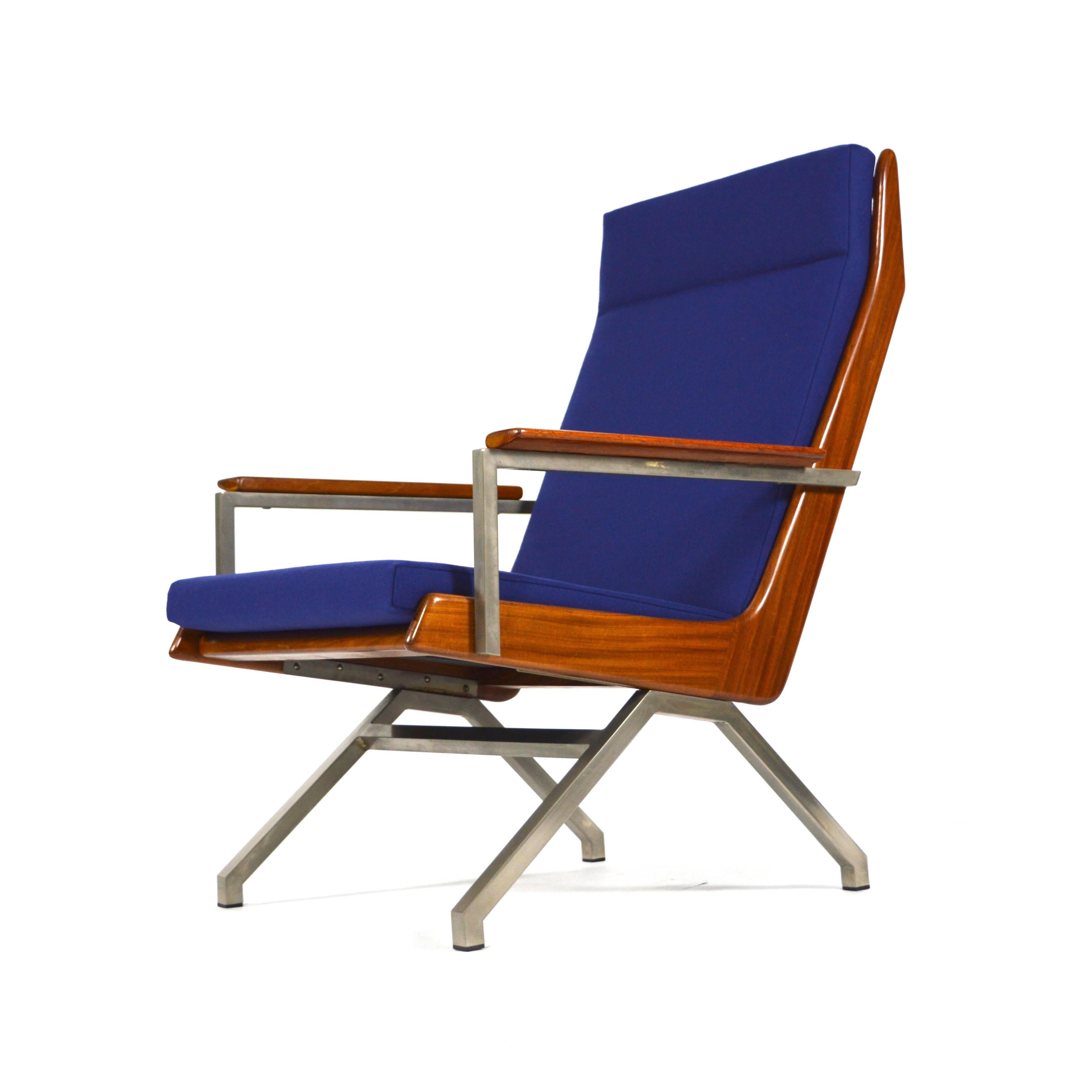 Dutch Exclusive Rob Parry 'Lotus' Lounge Chairs with Ottoman in Rosewood
