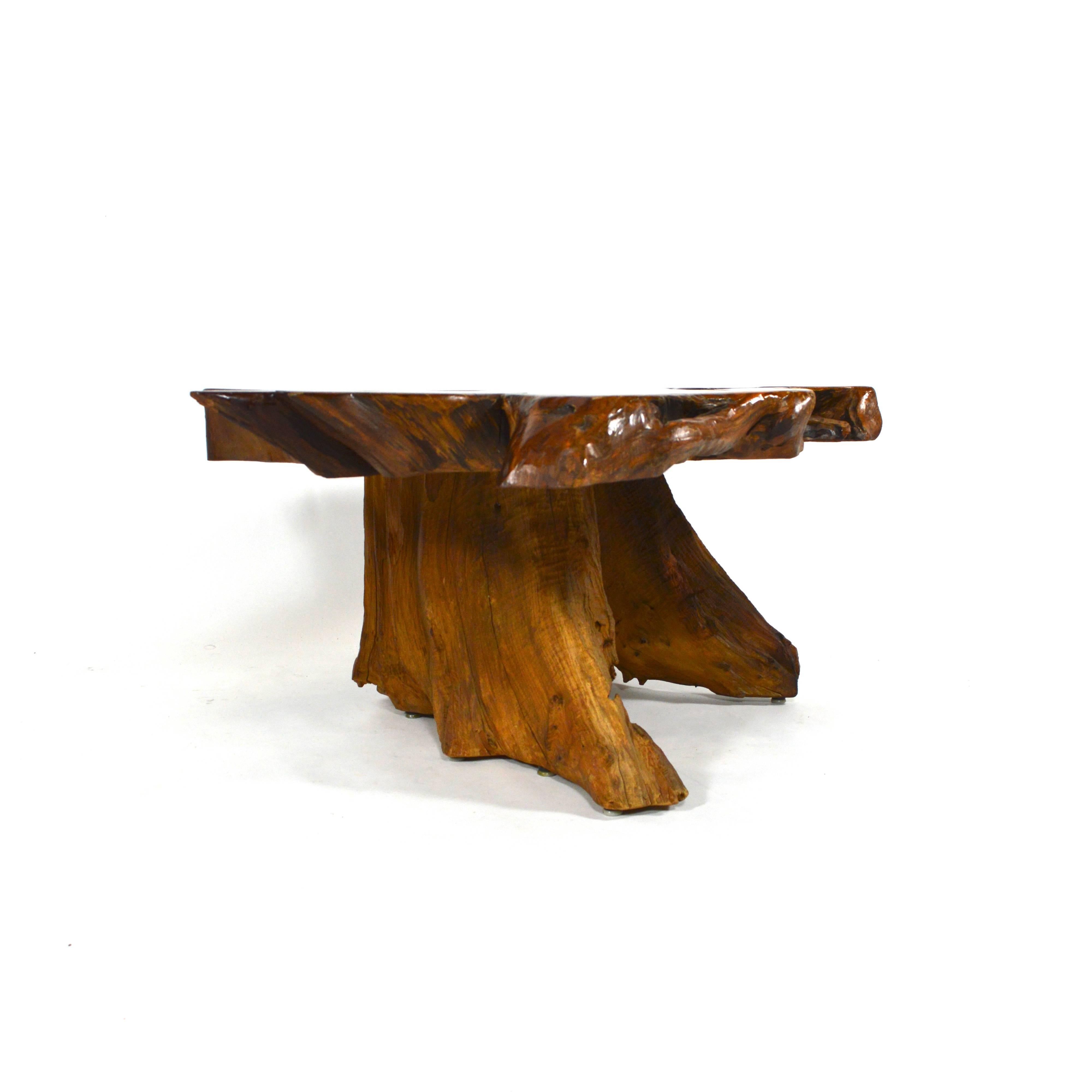 Wood Californian Redwood Burl Coffee Table