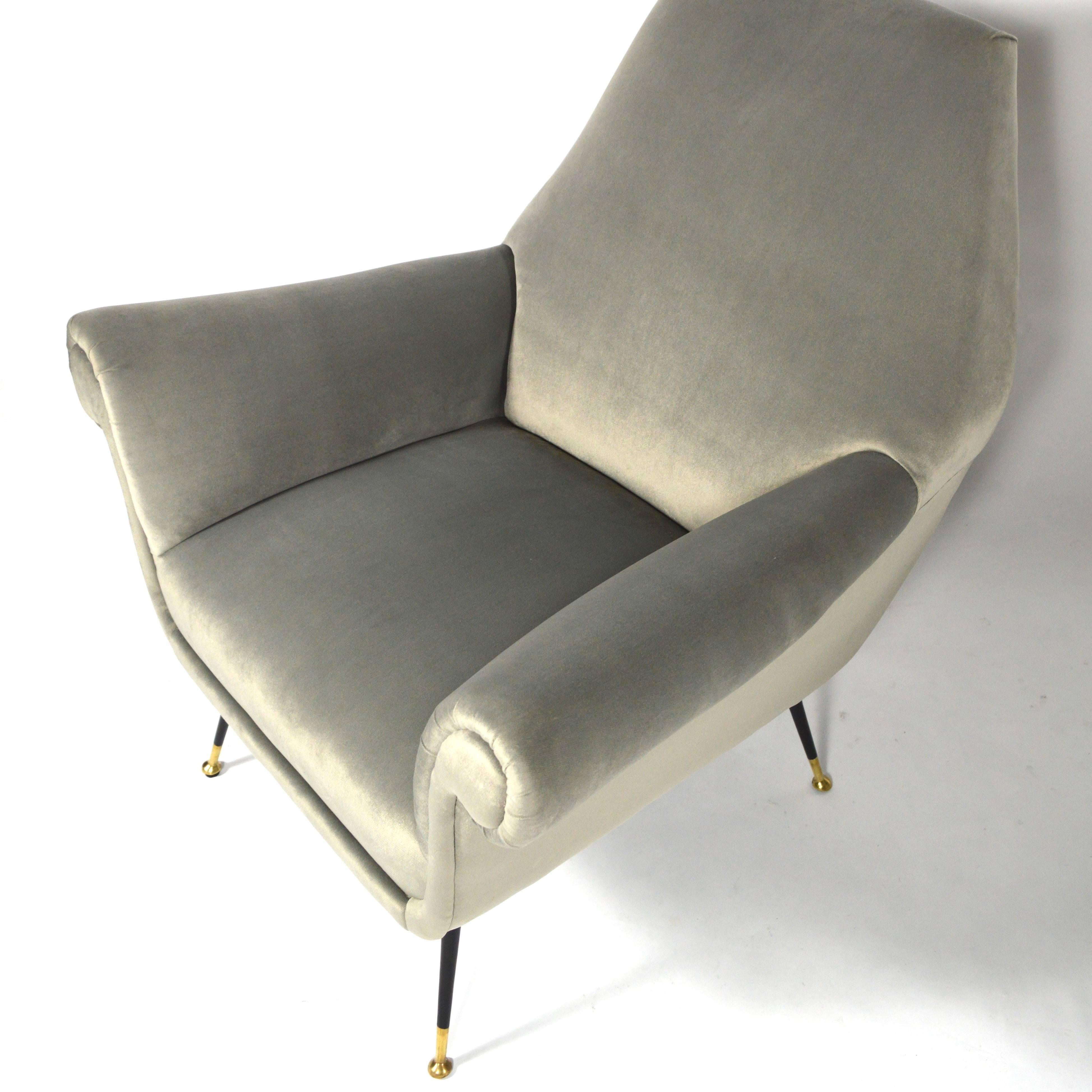 Gigi Radice Attributed Club Lounge Chairs, Italy, 1950s 1