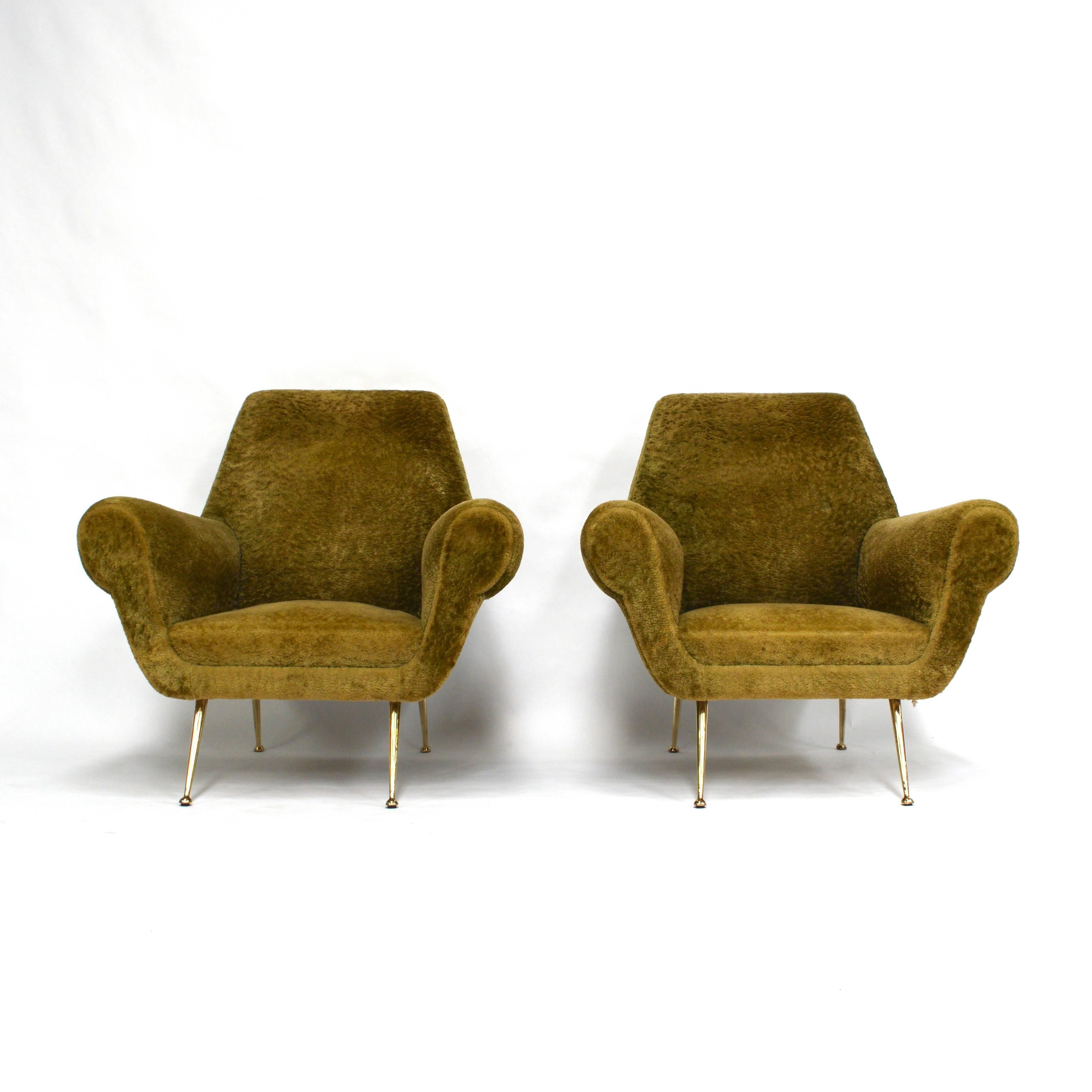Mid-Century Modern Rare Set of Gigi Radice Lounge Chairs and Side Chairs, Italy, 1950s