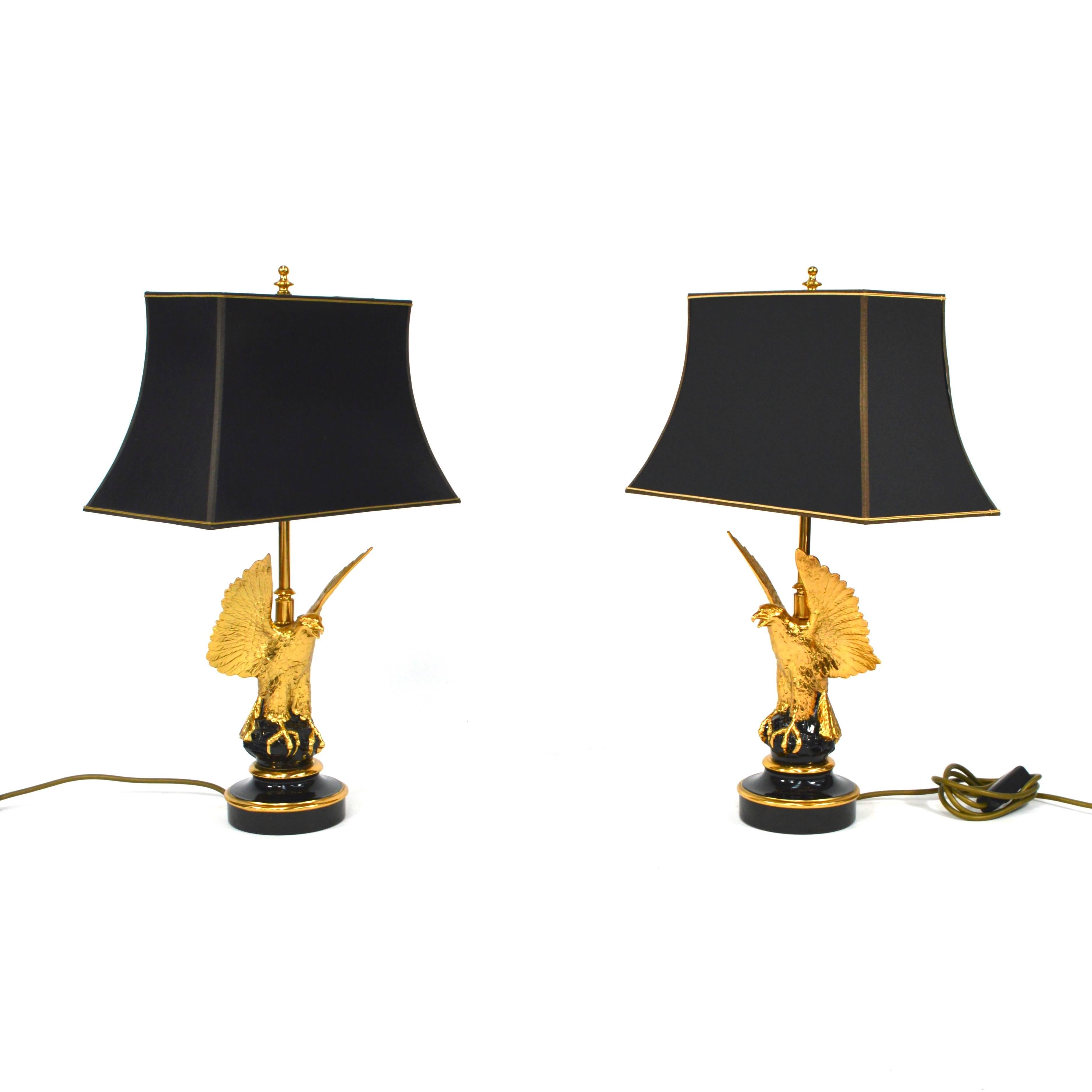 Pair of DeKnudt Eagle Table Lamps, France, circa 1970 2