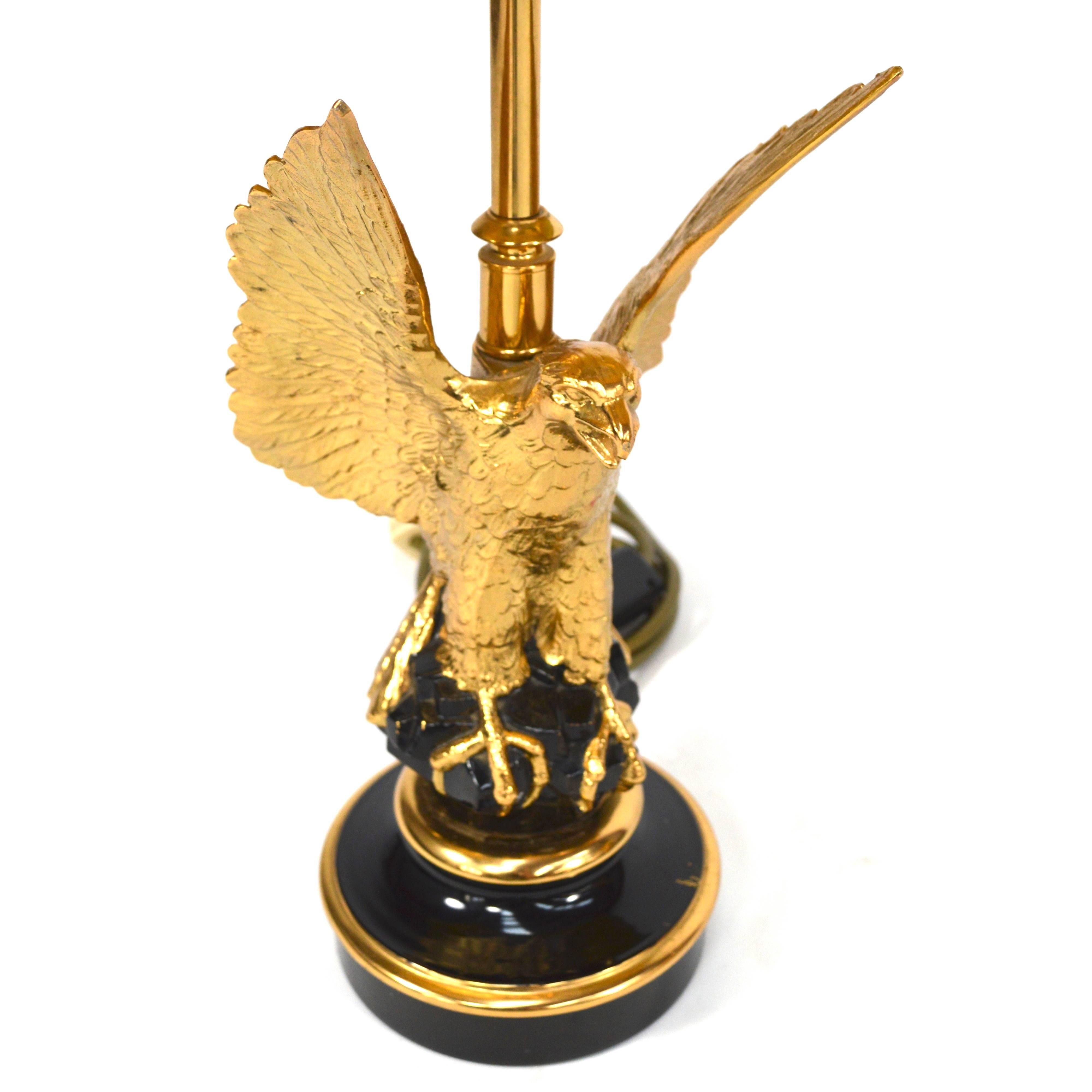 Late 20th Century Pair of DeKnudt Eagle Table Lamps, France, circa 1970