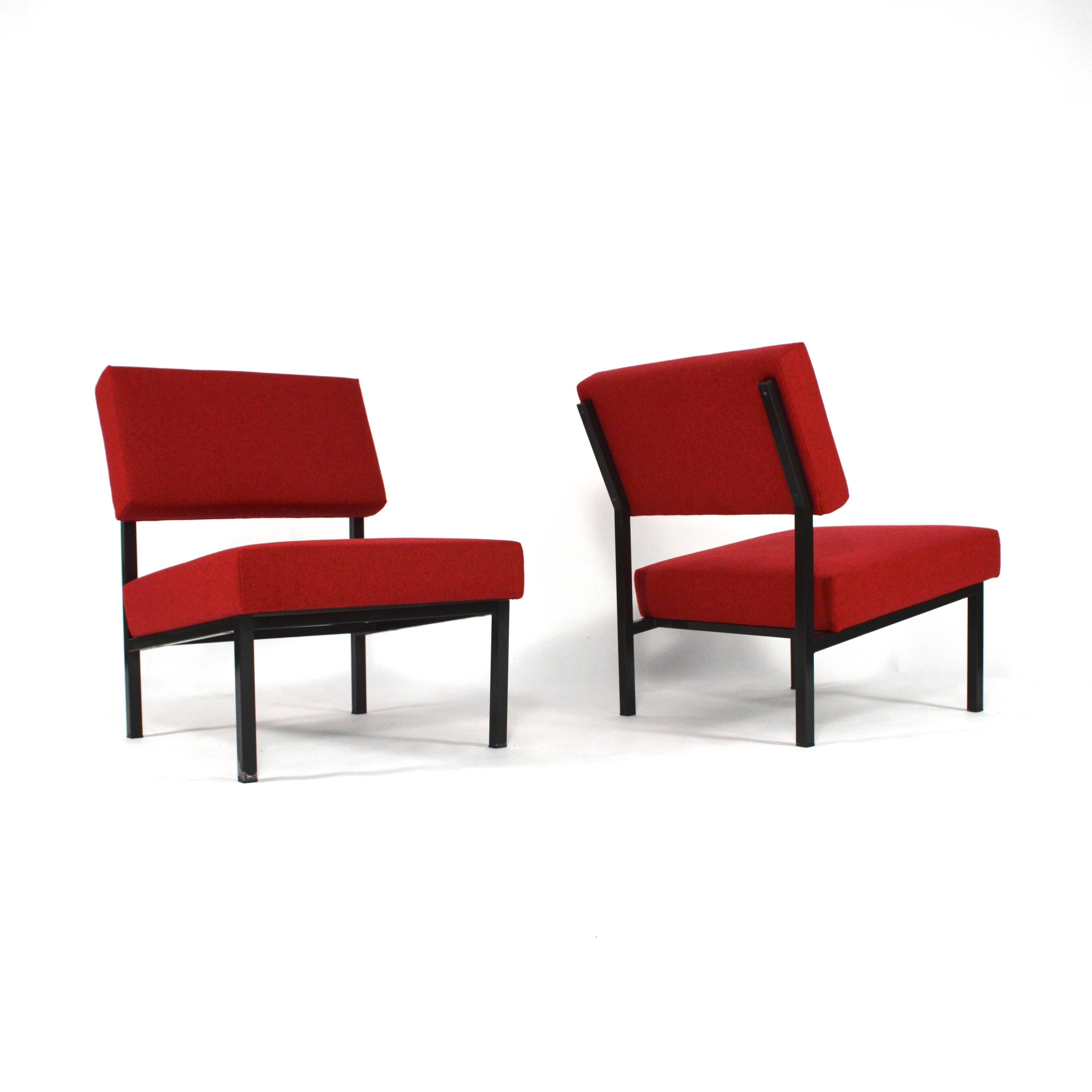 Pair of Gijs Van Der Sluis Lounge Chairs, Netherlands, 1950s 1