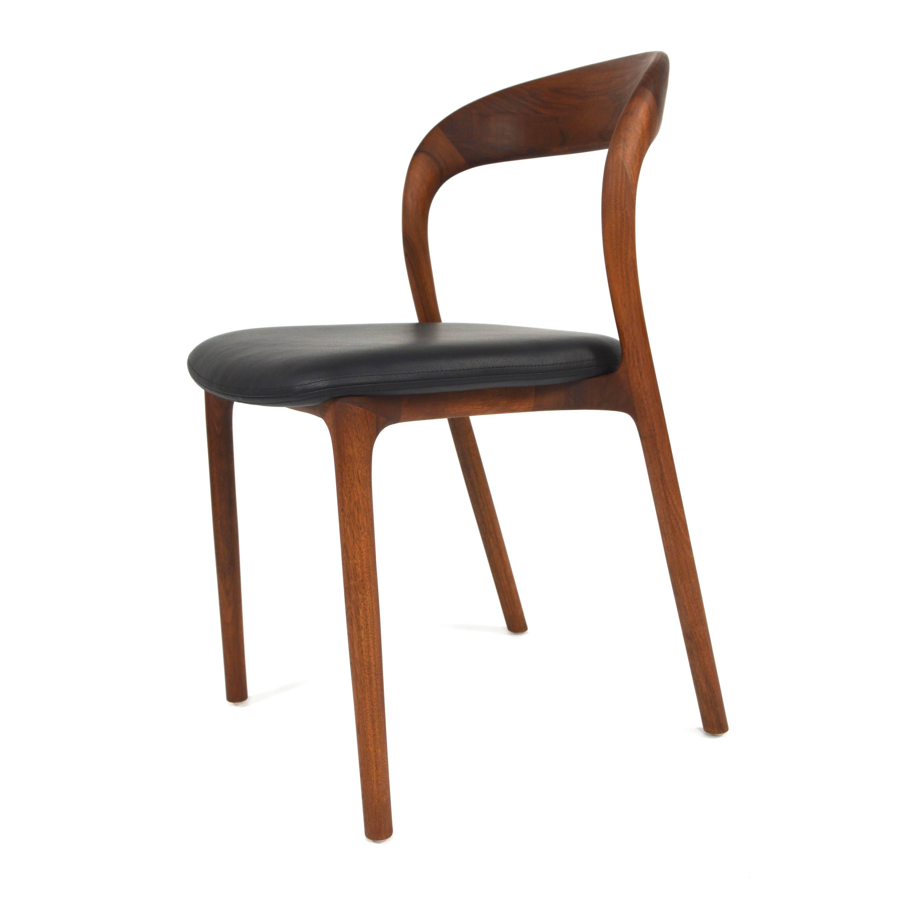 Mid-Century Modern Artisan Collection Dining Room Chairs in European Walnut
