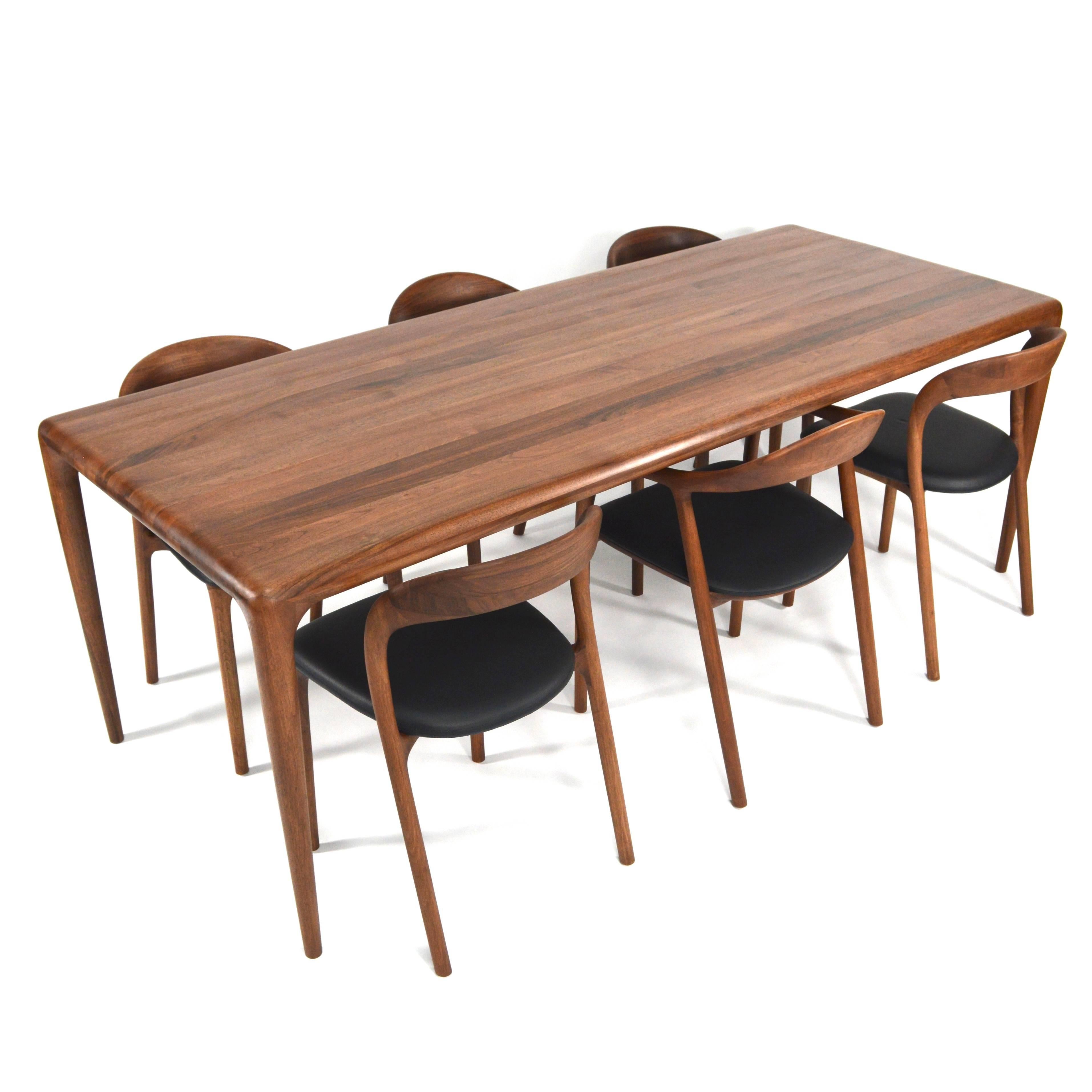 Absolutely gorgeous dining set by Artisan.
Designers.
Table: Salih Teskeredzic.
Chairs: Ruđer Novak-mikulić & Marija Ružić.
Phenomenal handcrafted wood work. This is the best of the best a can be ordered in different types of wood. It is