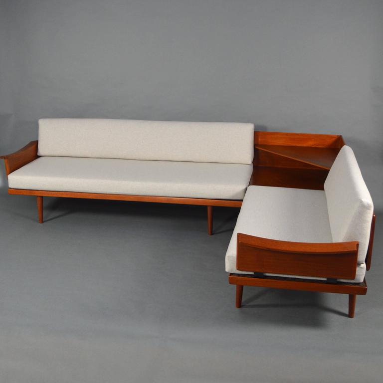Edvard and Tove Kindt Larsen Teak Daybed Sofa Set and Corner Table