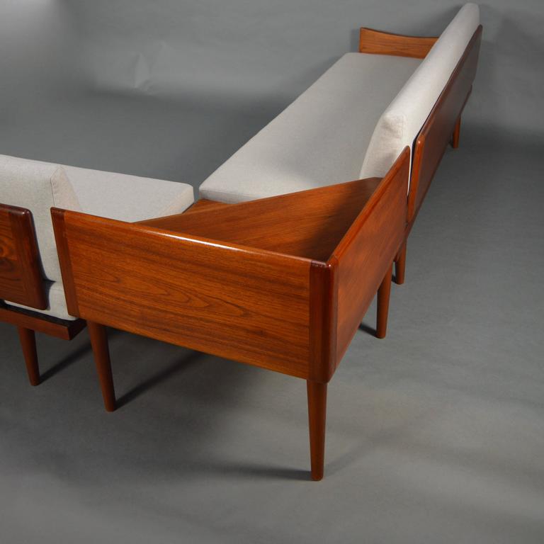 Edvard and Tove Kindt Larsen Teak Daybed Sofa Set and Corner Table