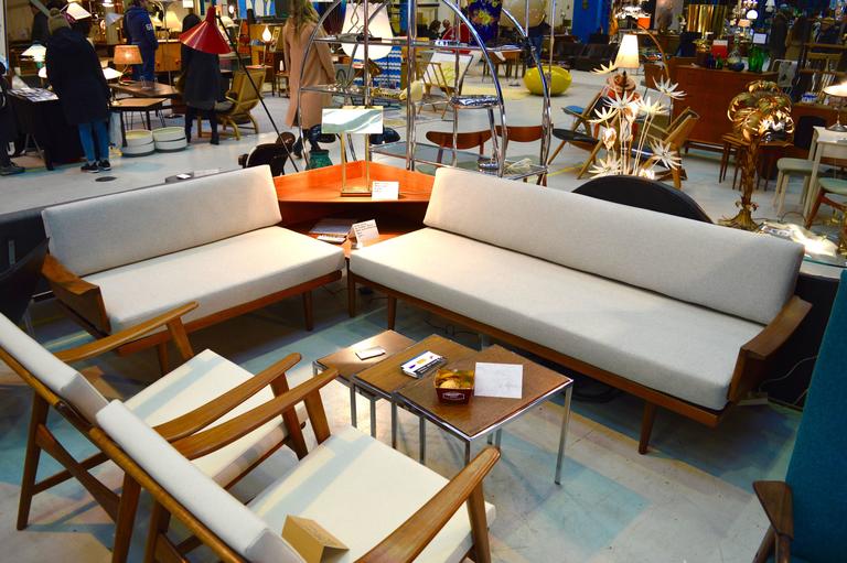 Edvard and Tove Kindt Larsen Teak Daybed Sofa Set and Corner Table
