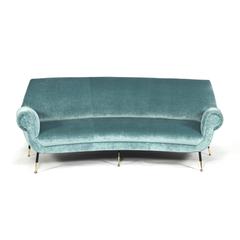 Gigi Radice for Minotti Curved Sofa -  Italy, circa 1950