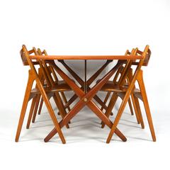 Hans J. Wegner Dining Set AT-303 Table and Sawbuck Chairs