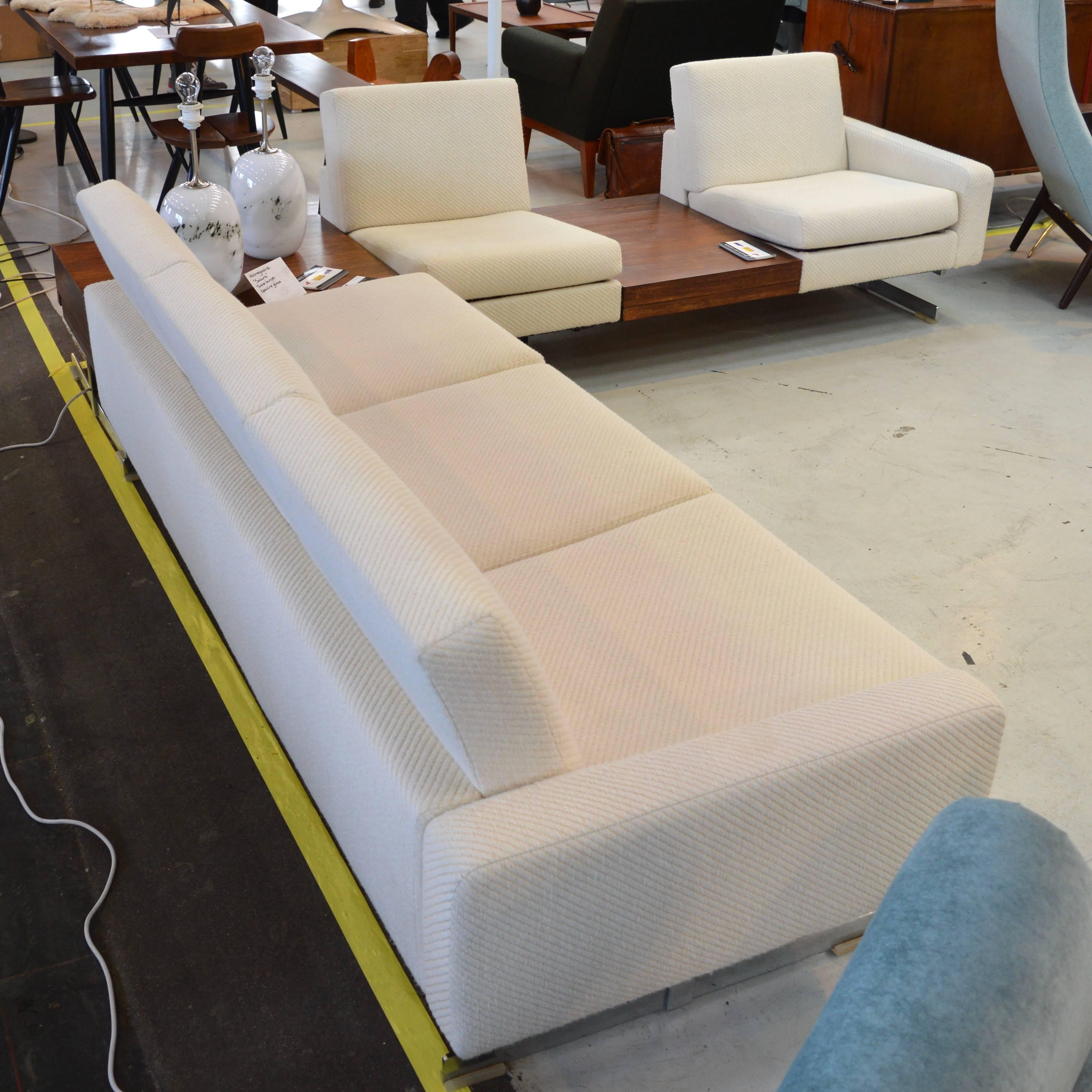 Mid-Century Modern Rolf Benz 1st Edition Pluraform Sofa with Rosewood Coffee Tables, 1964