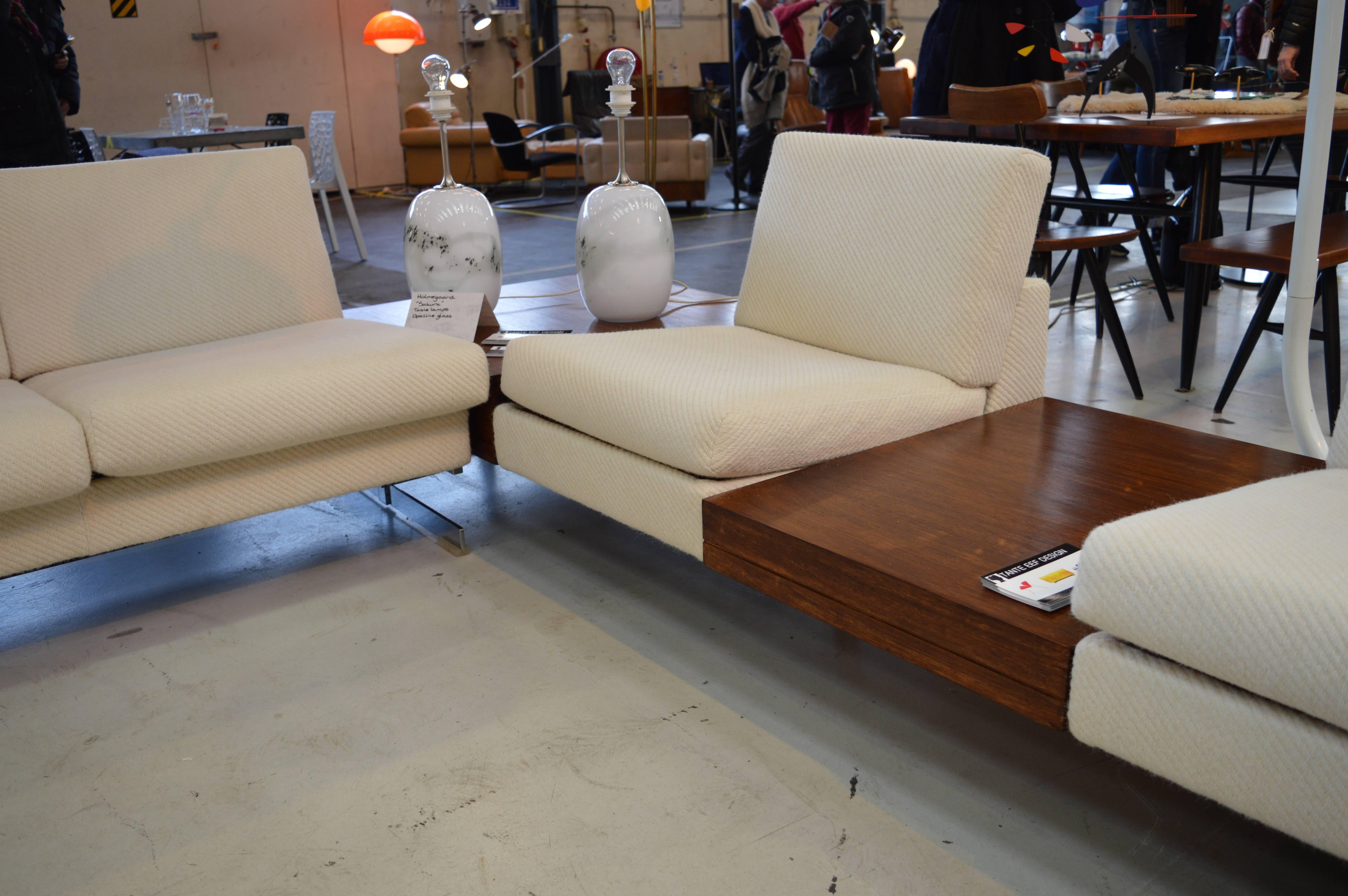 Rolf Benz 1st Edition Pluraform Sofa with Rosewood Coffee Tables, 1964 In Excellent Condition In Pijnacker, Zuid-Holland