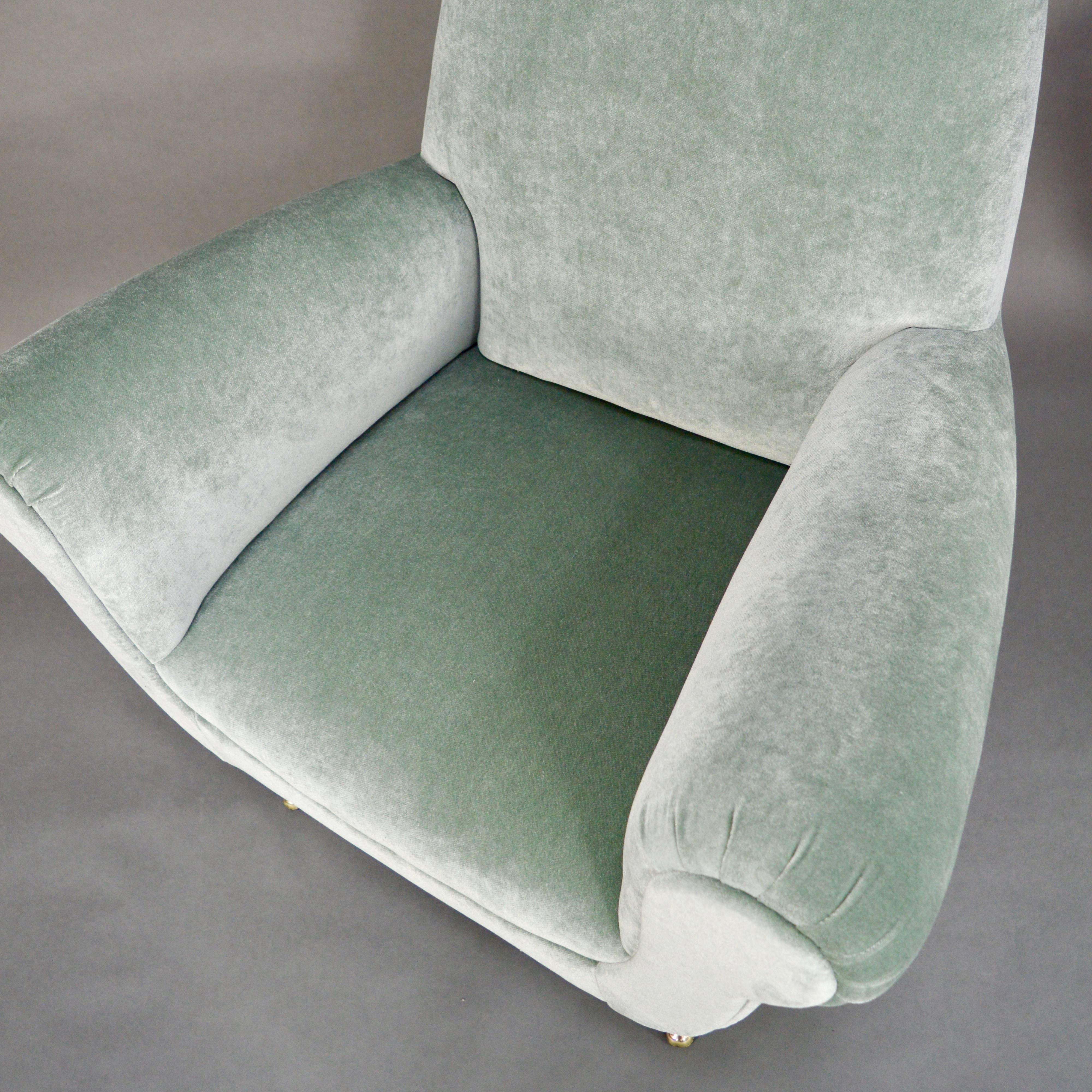 Pair of Gigi Radice Club Lounge Chairs for Minotti, Italy, 1950s 2