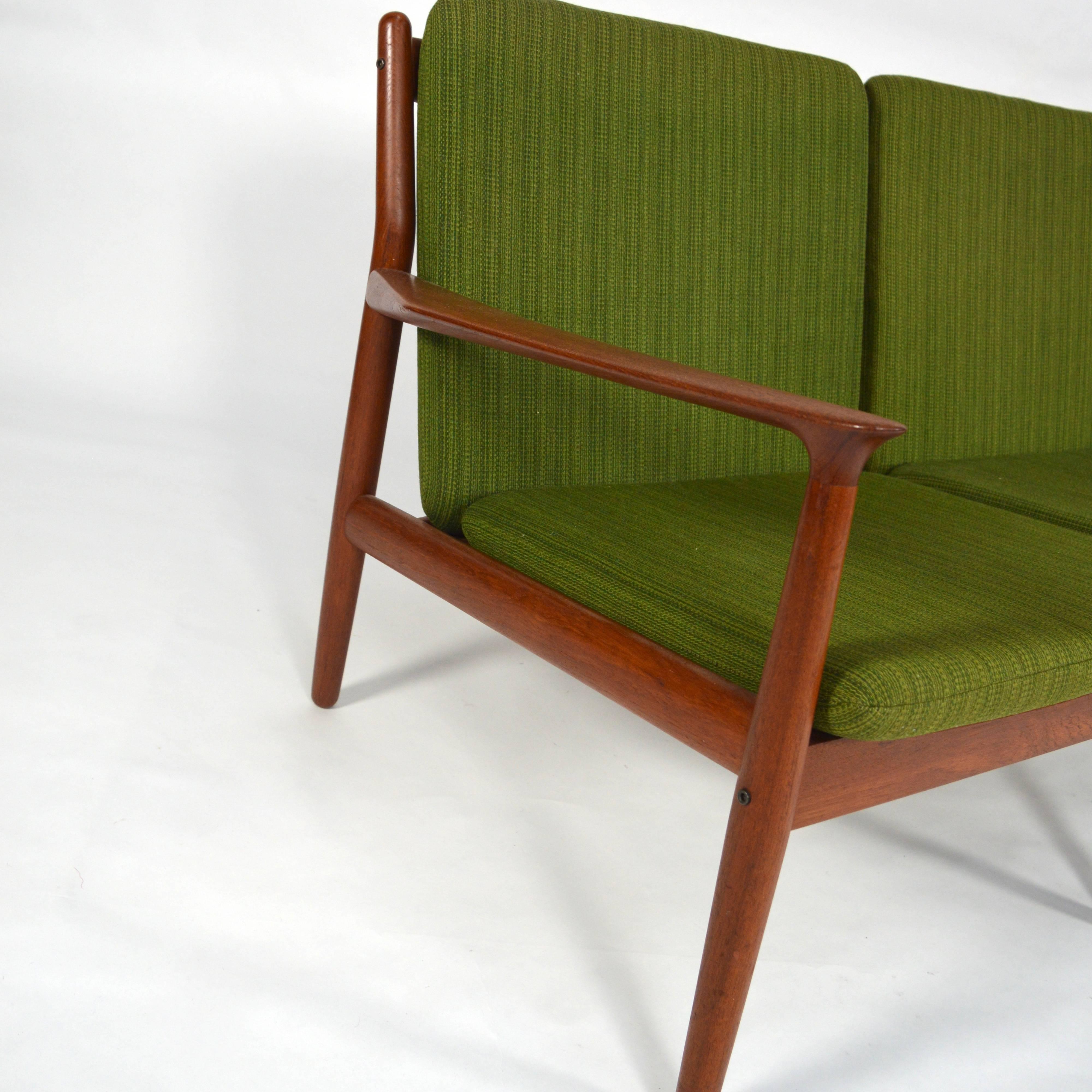 Grete Jalk Three-Seat Teak Sofa for Glostrup, Denmark, 1960s 3