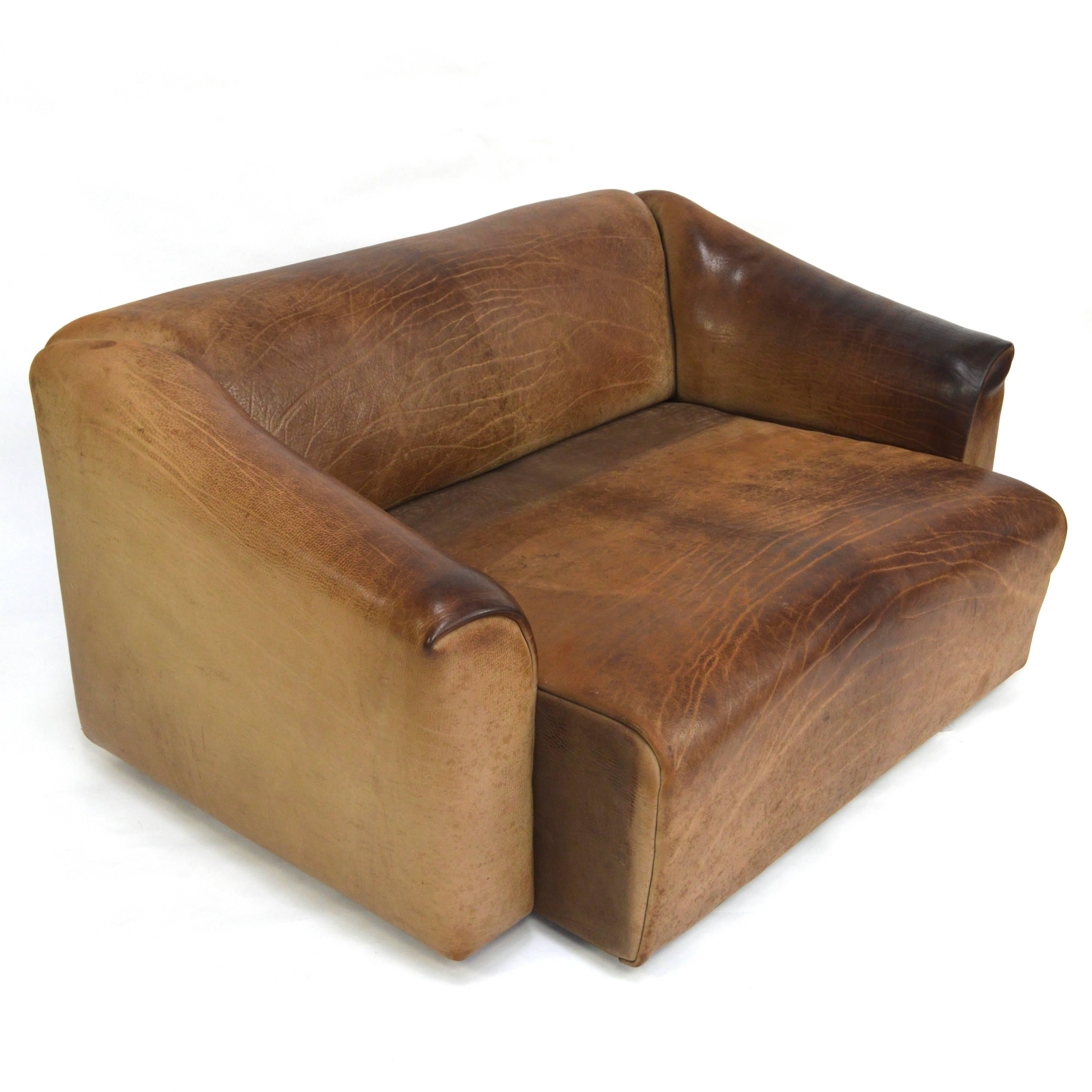 Late 20th Century De Sede DS47 Cognac Leather Sofa, Switzerland, 1970s