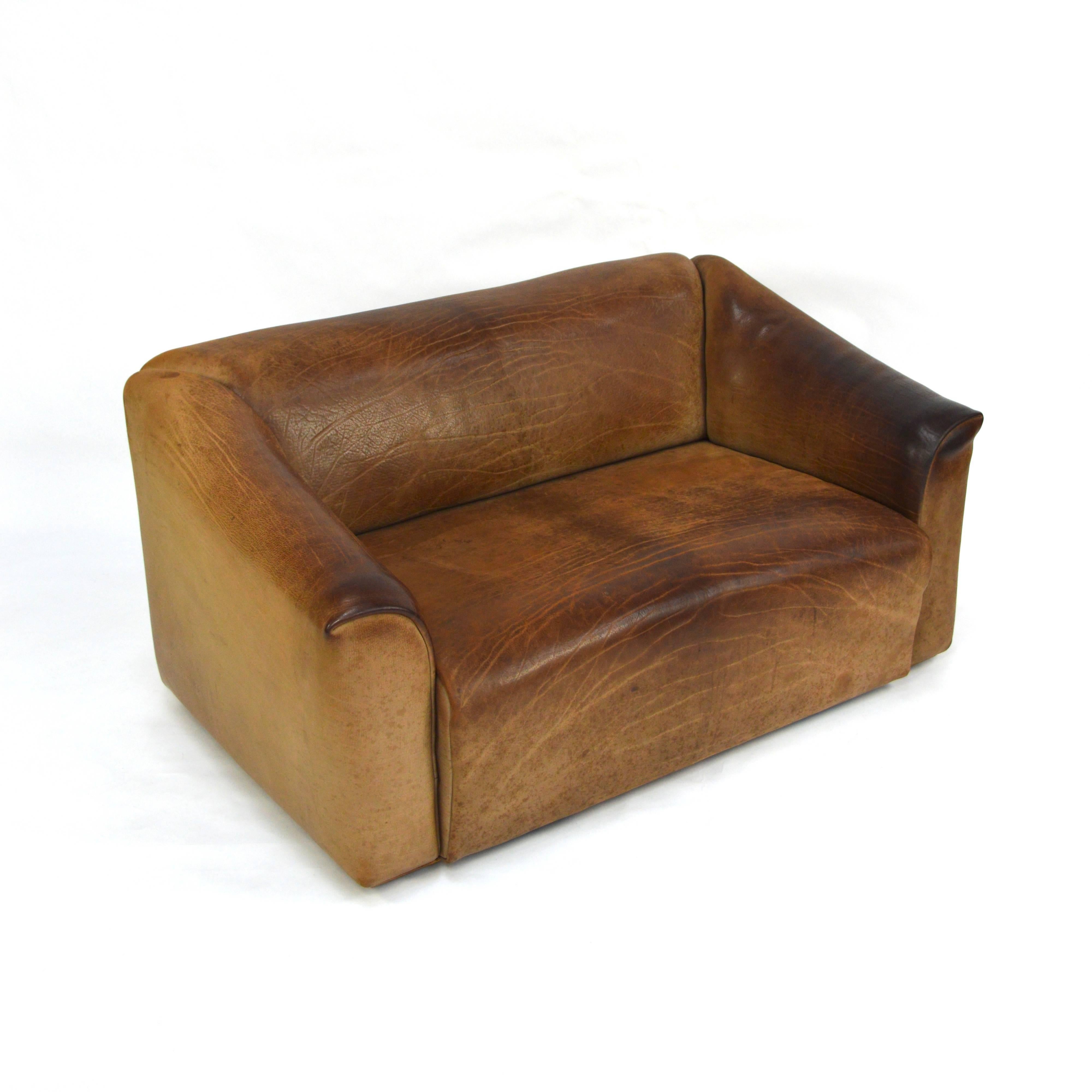 Swiss De Sede DS47 Cognac Leather Sofa, Switzerland, 1970s