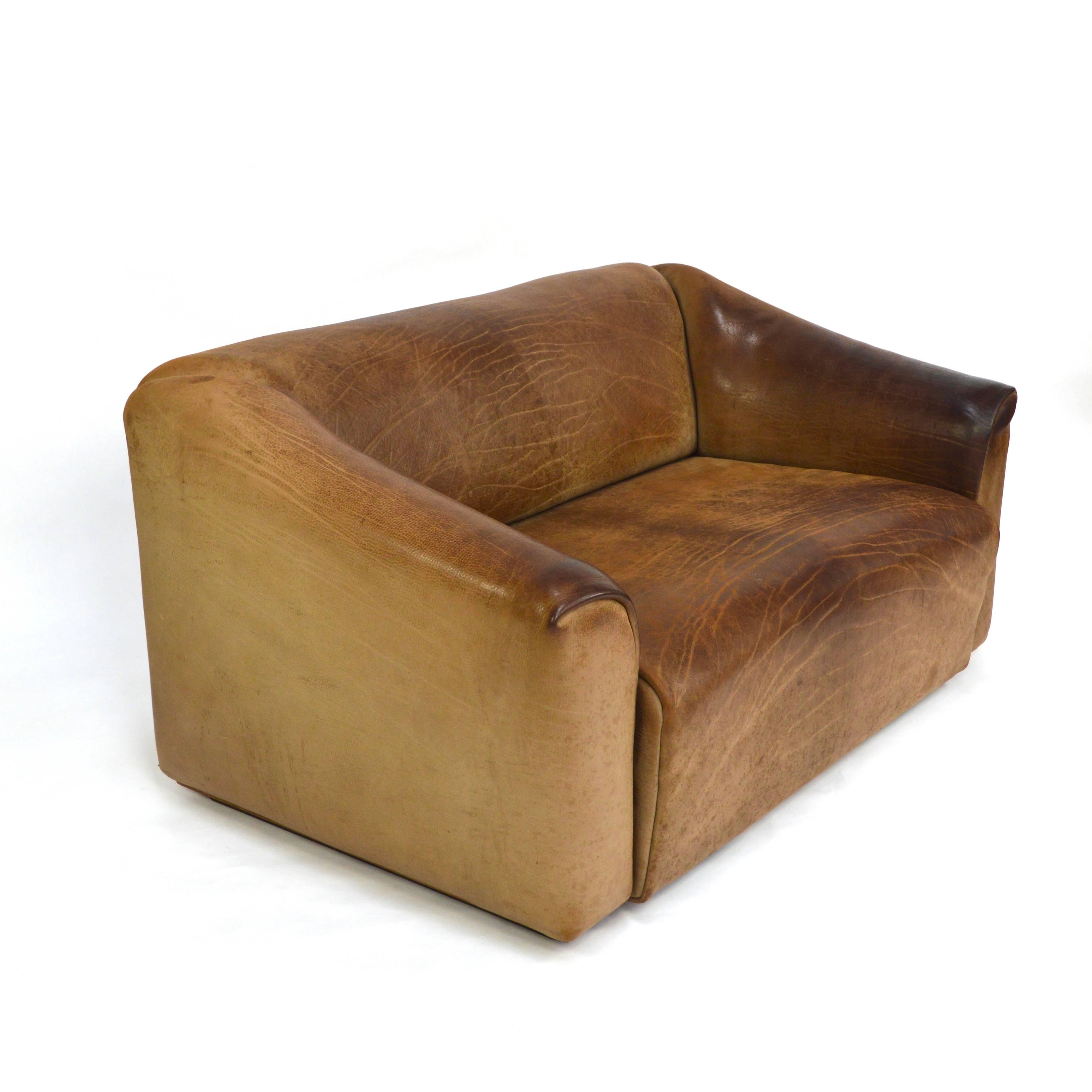 De Sede DS47 Cognac Leather Sofa, Switzerland, 1970s In Good Condition In Pijnacker, Zuid-Holland