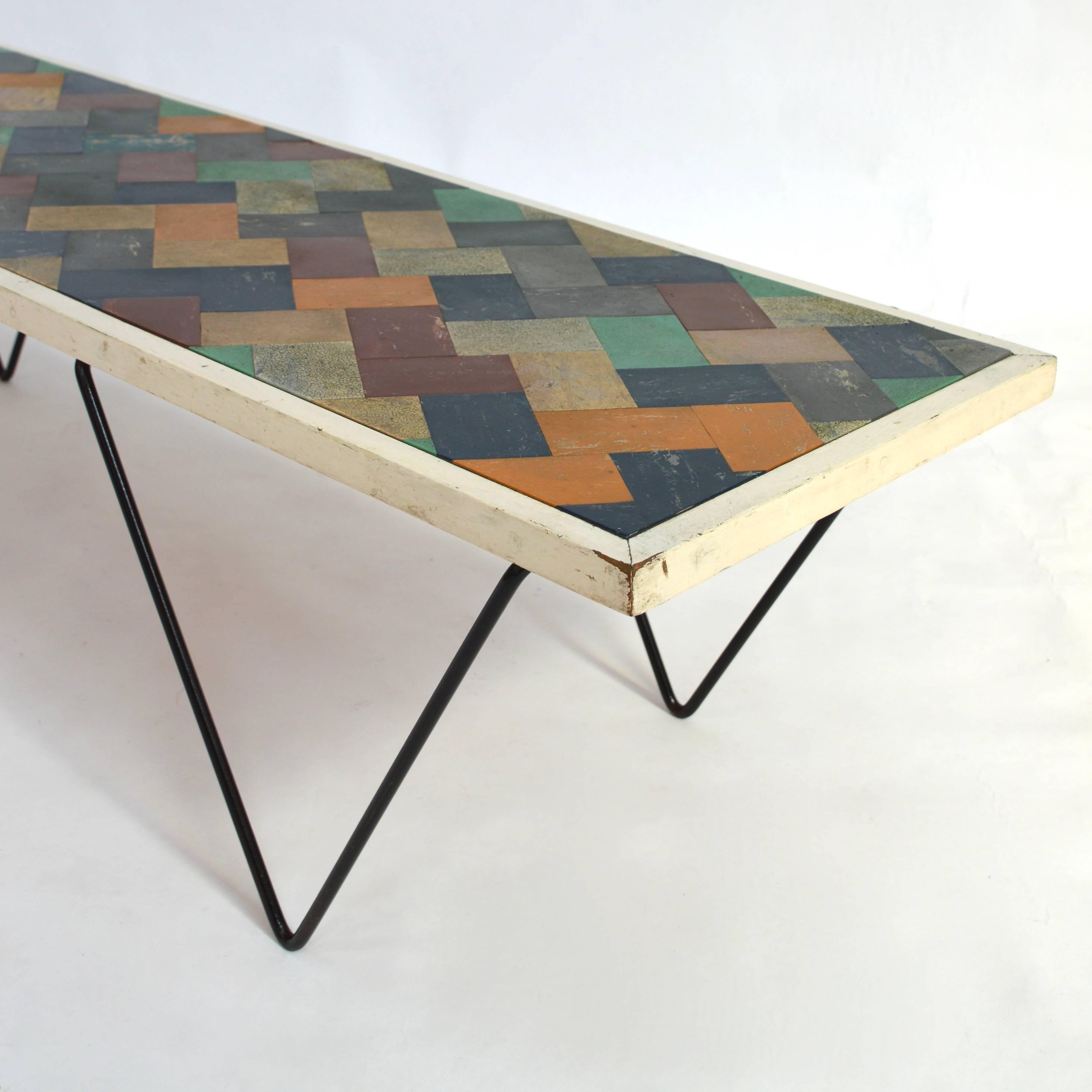 1950s Coffee Table with Mozaik Top 3