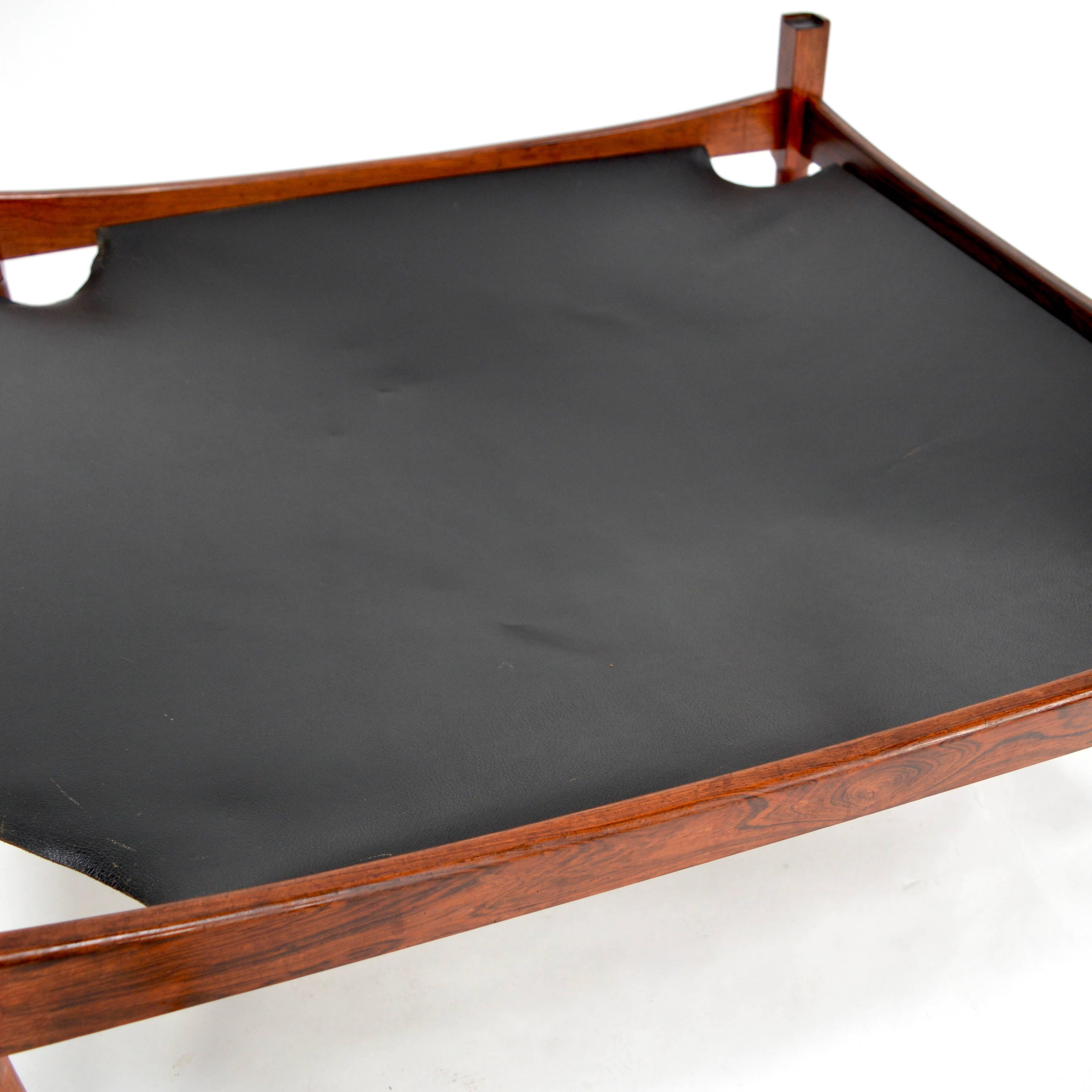 Kristian Vedel Leather and Brazilian Rosewood Coffee Table 4