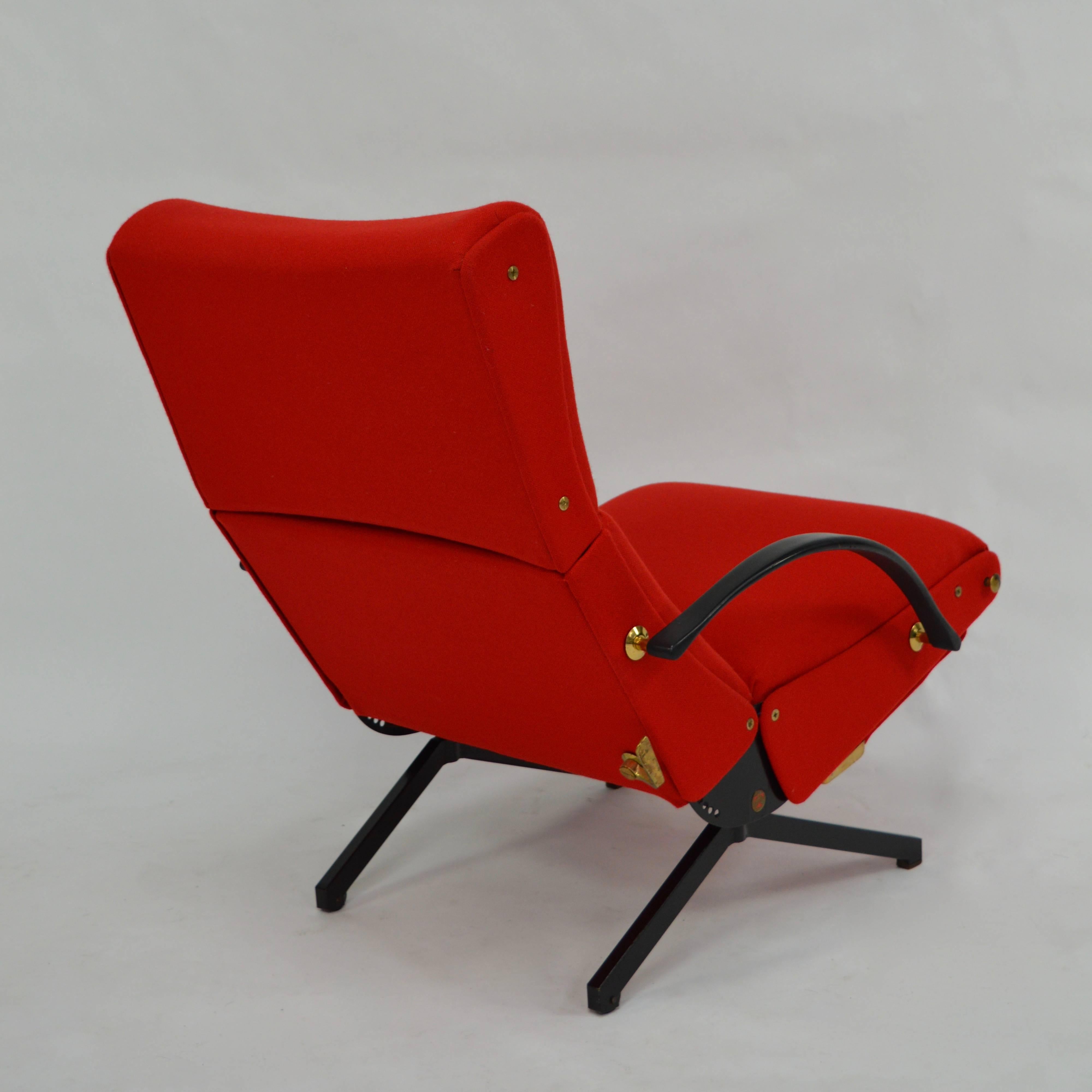 Mid-Century Modern P40 Lounge Chair by Osvaldo Borsani for Tecno New Upholstery