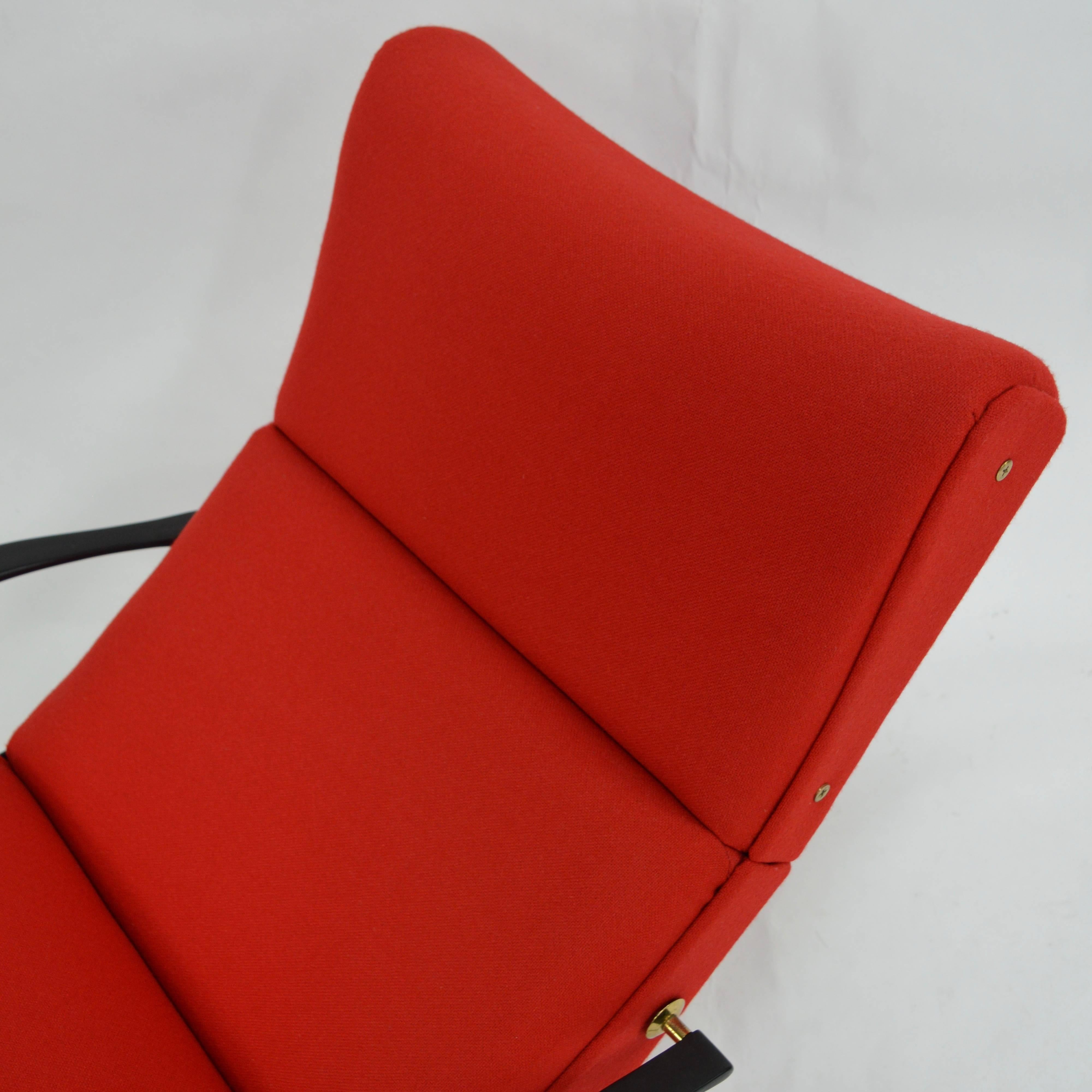 Mid-20th Century P40 Lounge Chair by Osvaldo Borsani for Tecno New Upholstery