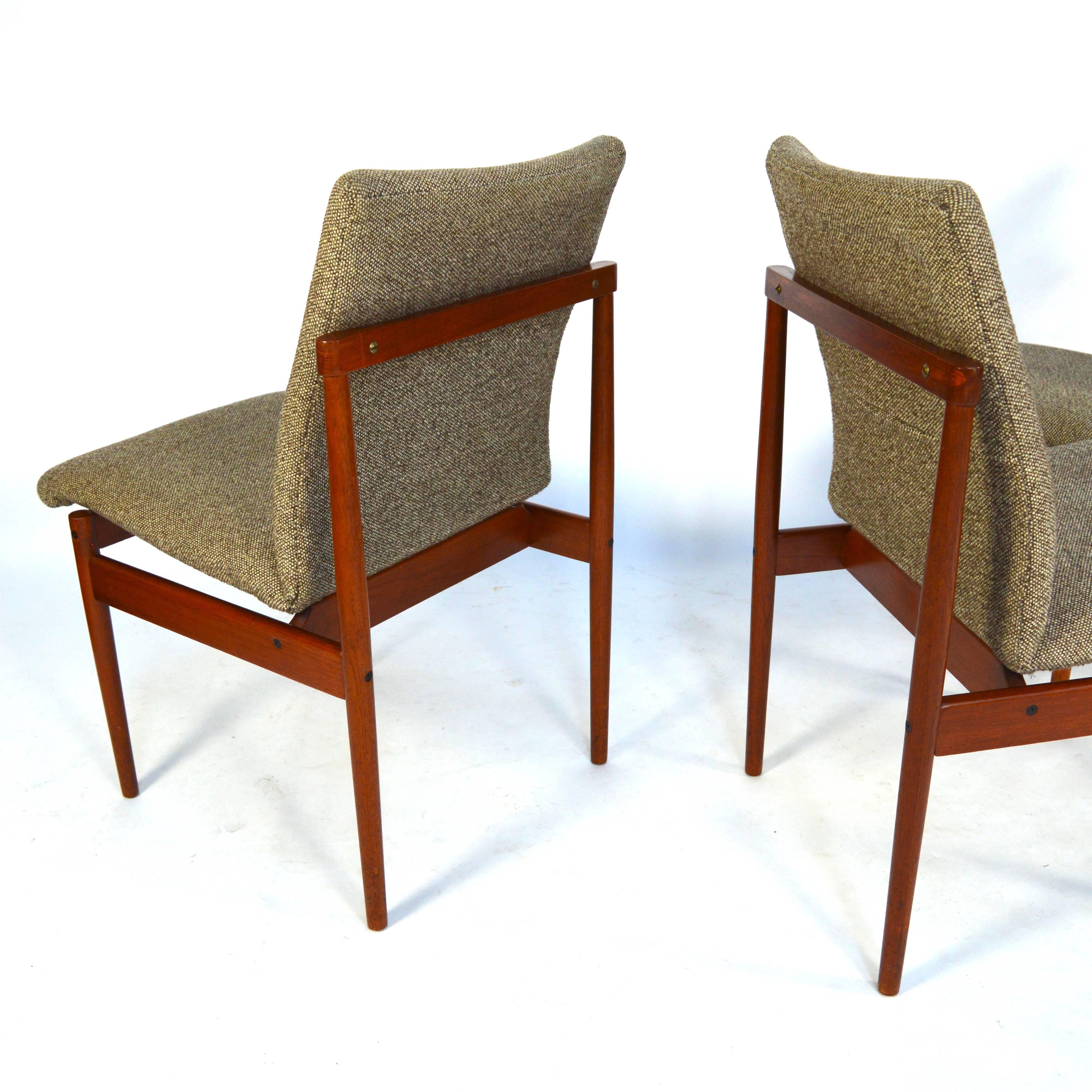 Set of Four Teak Dining Chairs by Thereca, 1960s In Good Condition In Pijnacker, Zuid-Holland