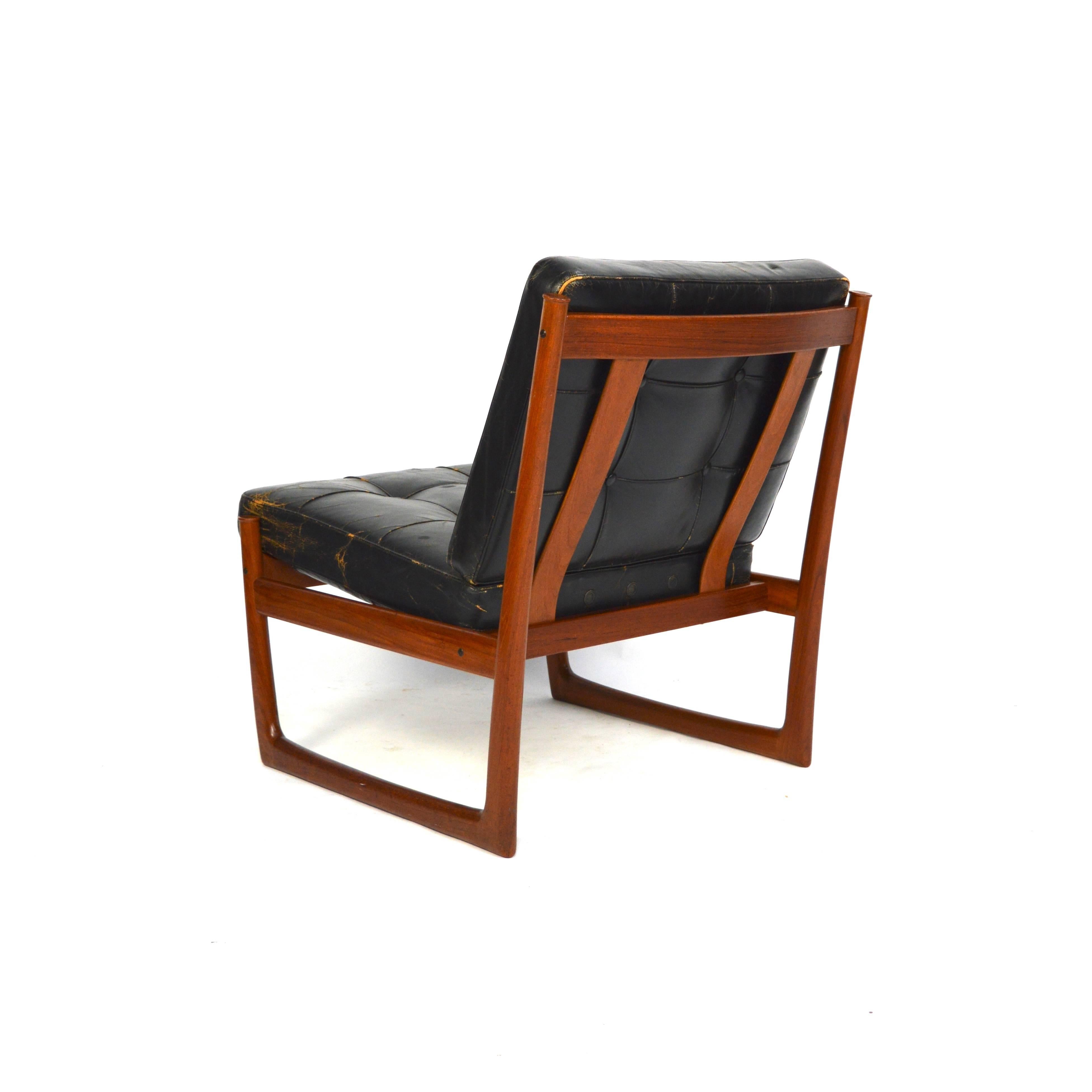 Pair of Danish Teak Lounge Chairs Model FD130 by Peter Hvidt and Orla Mølgaard 2